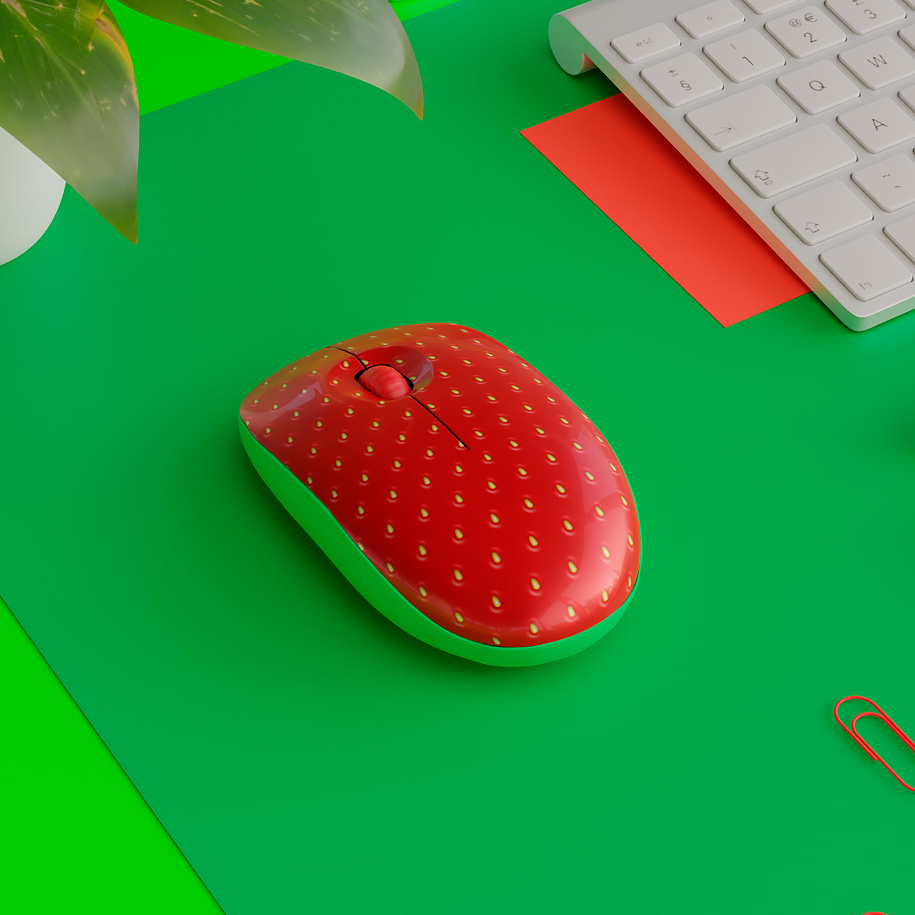 Strawberry Wireless Computer Mouse image number 3
