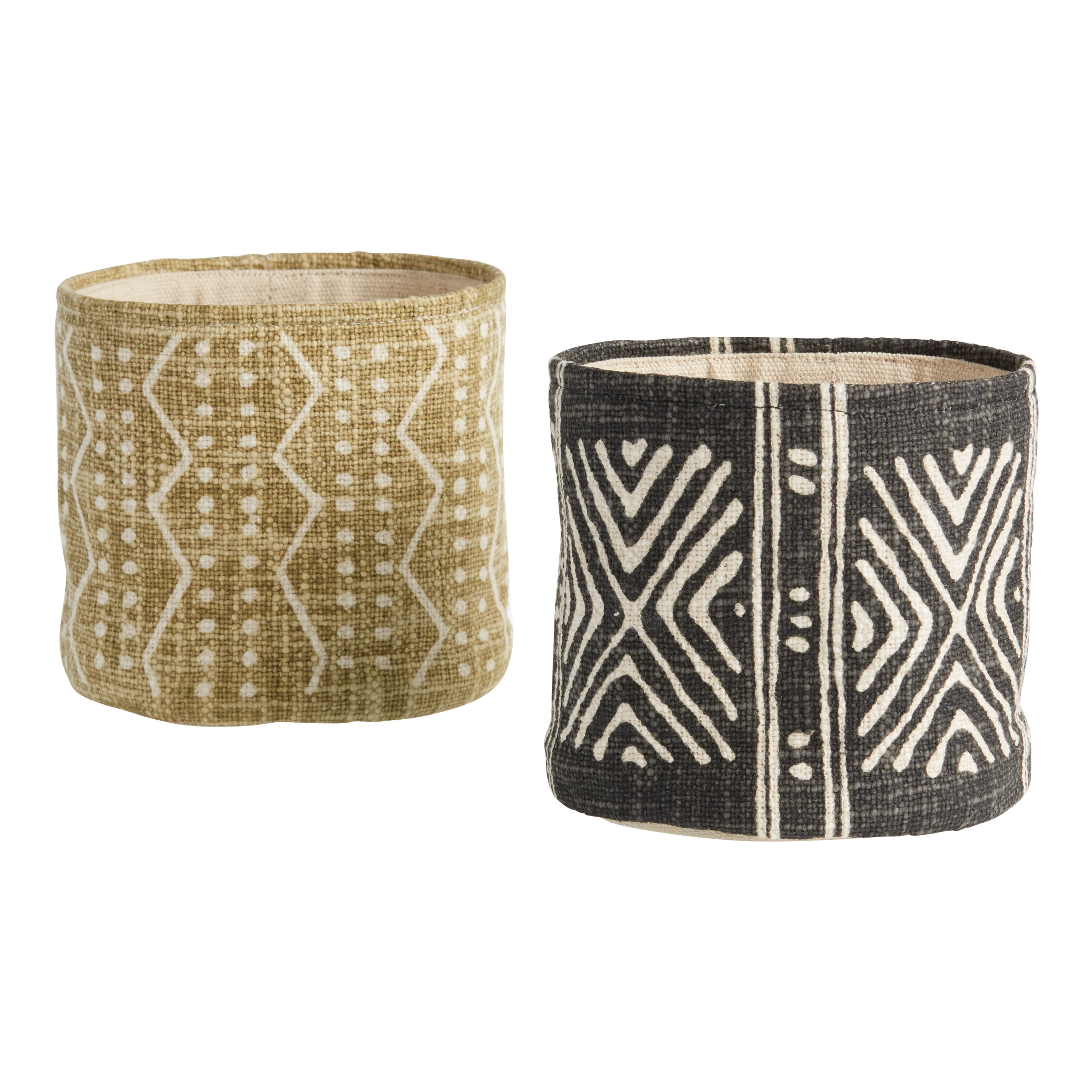 Mud Cloth Fabric Planter Pot Cover image number 0