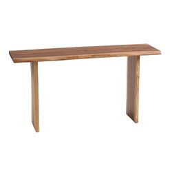 Sansur Rustic Pecan Live Edge Wood Console Table