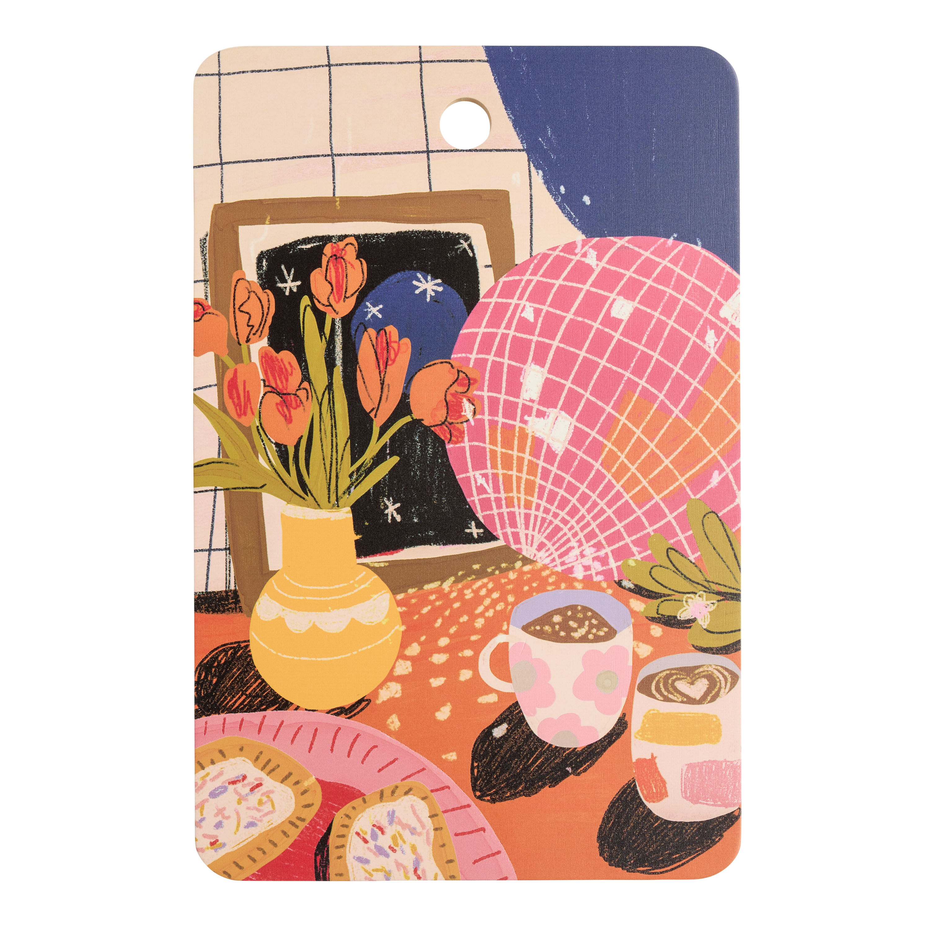 Society6 Large Bamboo Disco Night Cutting Board image number 0