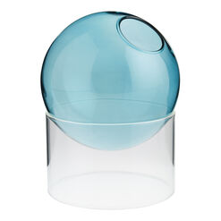 Round Glass Ball Vase With Stand