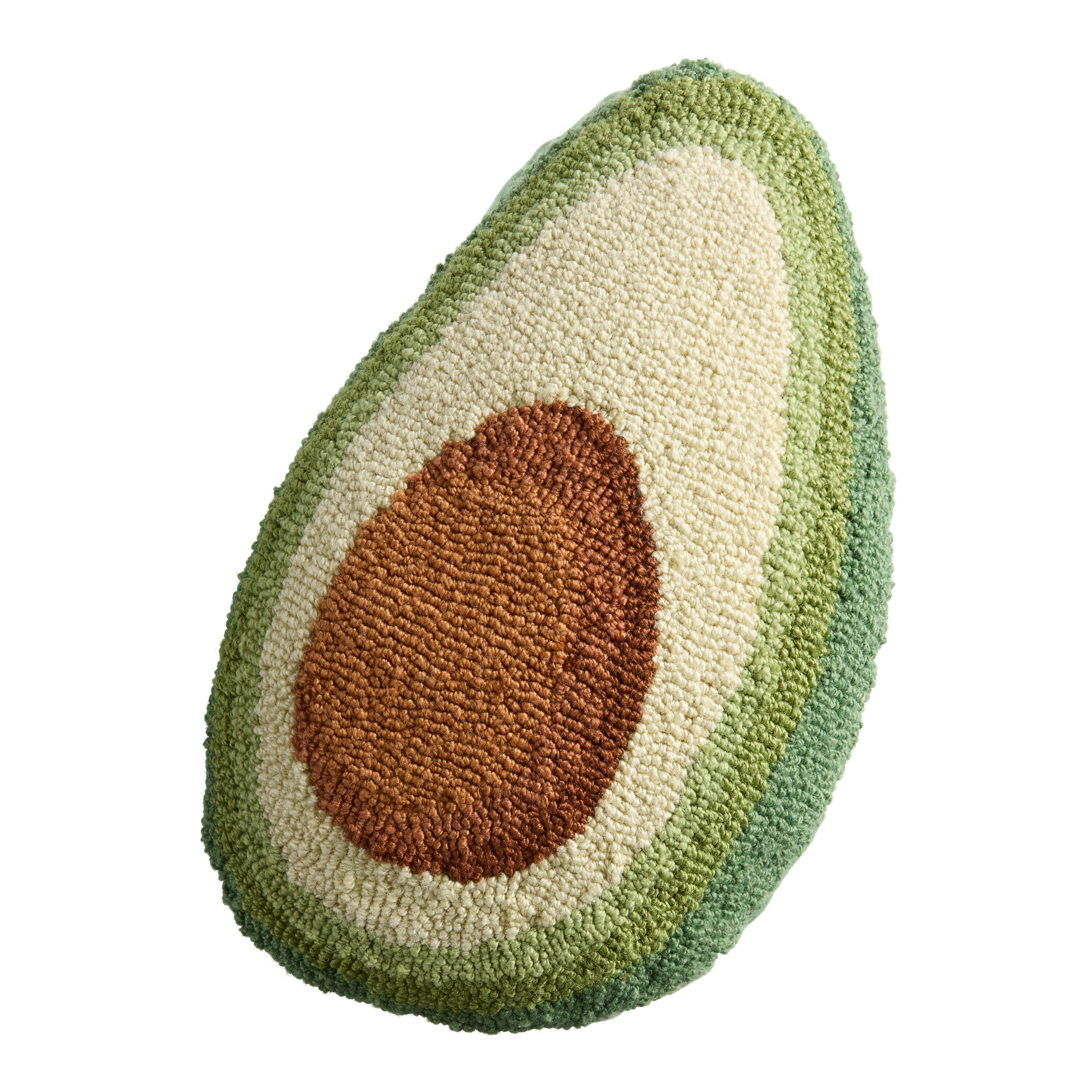 Green Avocado Shaped Tufted Indoor Outdoor Throw Pillow World Market