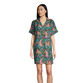 Multicolor Satin Tropical Jungle Leopard Pajama Collection image number 1
