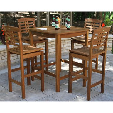 Oreton Square Eucalyptus Wood Outdoor Pub Dining Table Oreton Square Eucalyptus Wood Outdoor Pub Dining Table