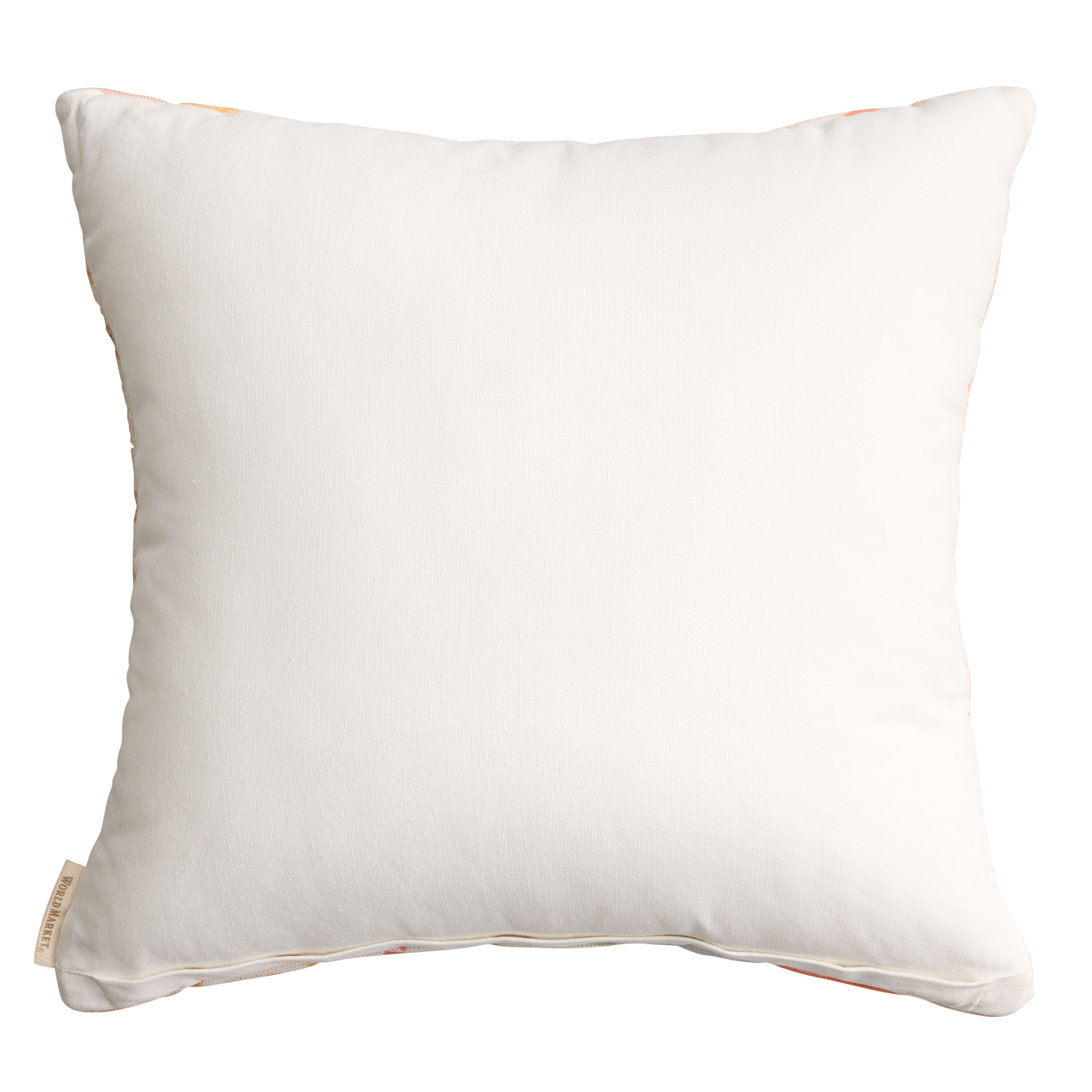 Multicolor Knit Checkered Flower Quilted Throw Pillow image number 1