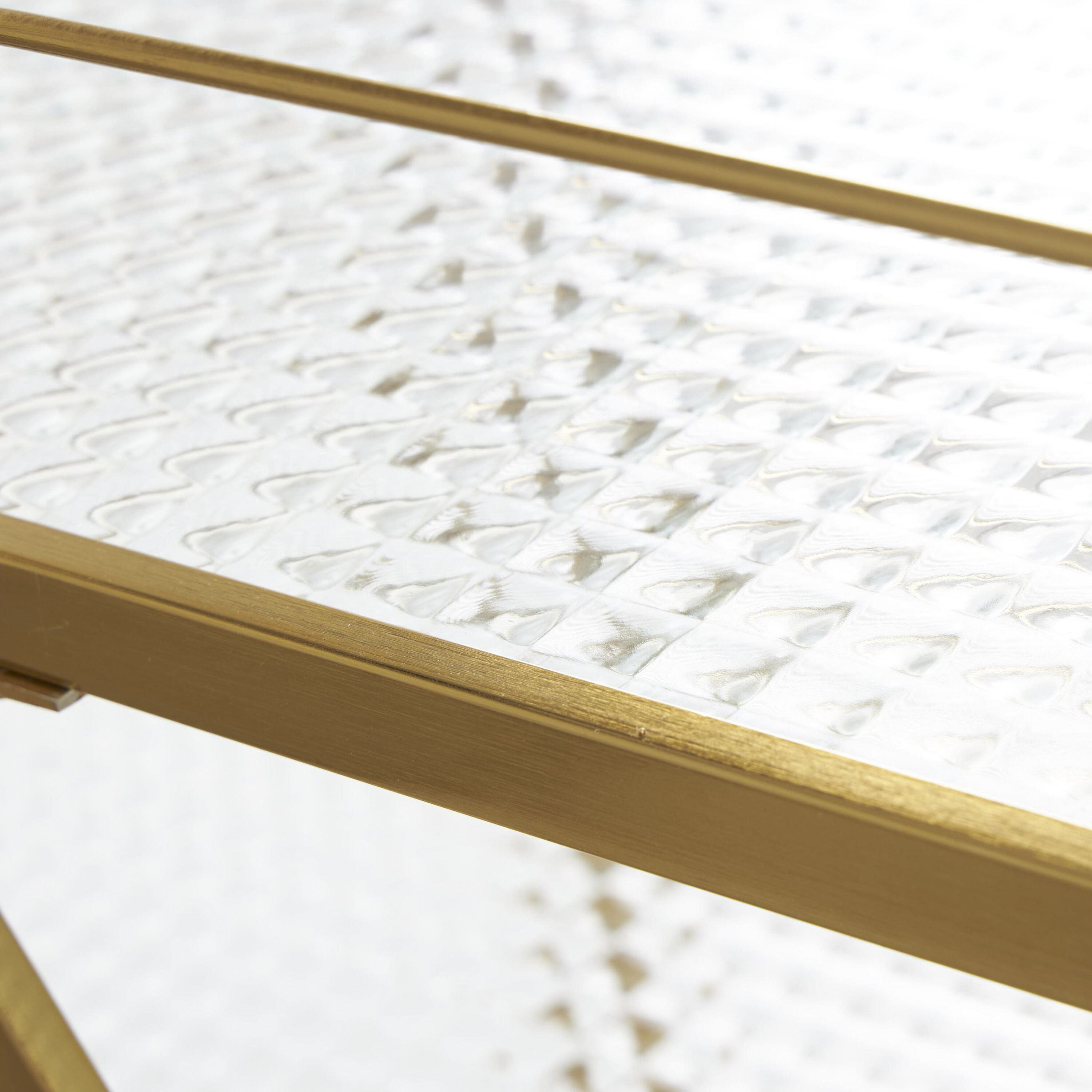 Mapleton Gold Metal and Glass 3 Tier Bar Cart image number 3