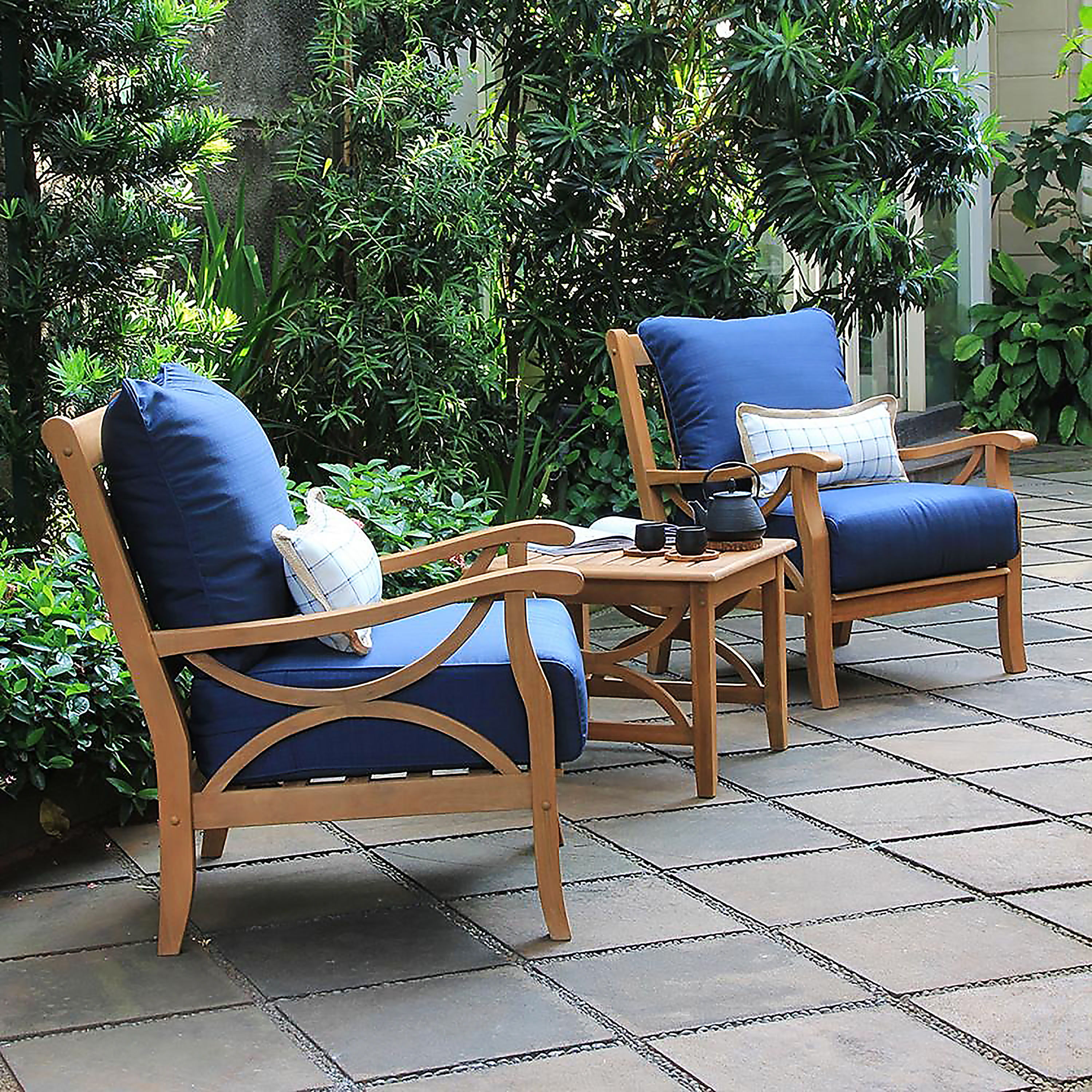 Oval wood lira 7 piece folding outdoor dining set on sale