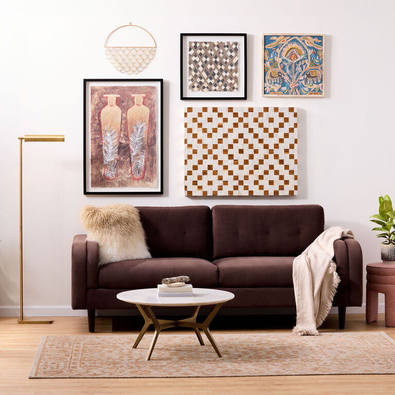 Capiz Shell and Gold Metal Layered Wall Hanging image number 2