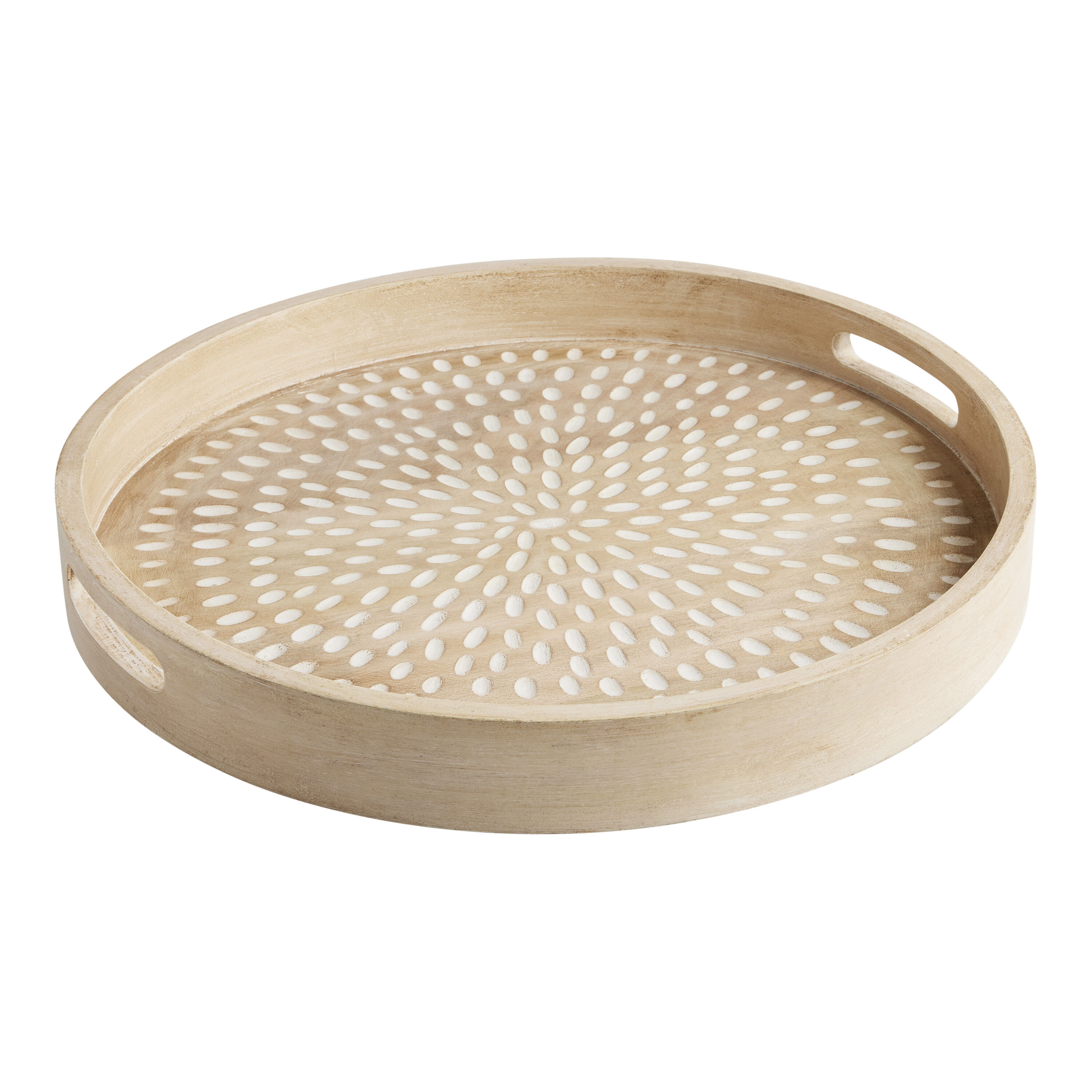Chadi Whitewash Mango Wood Serveware Collection image number 3
