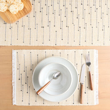Arusha Black Dot Table Linen Collection Arusha Black Dot Table Linen Collection
