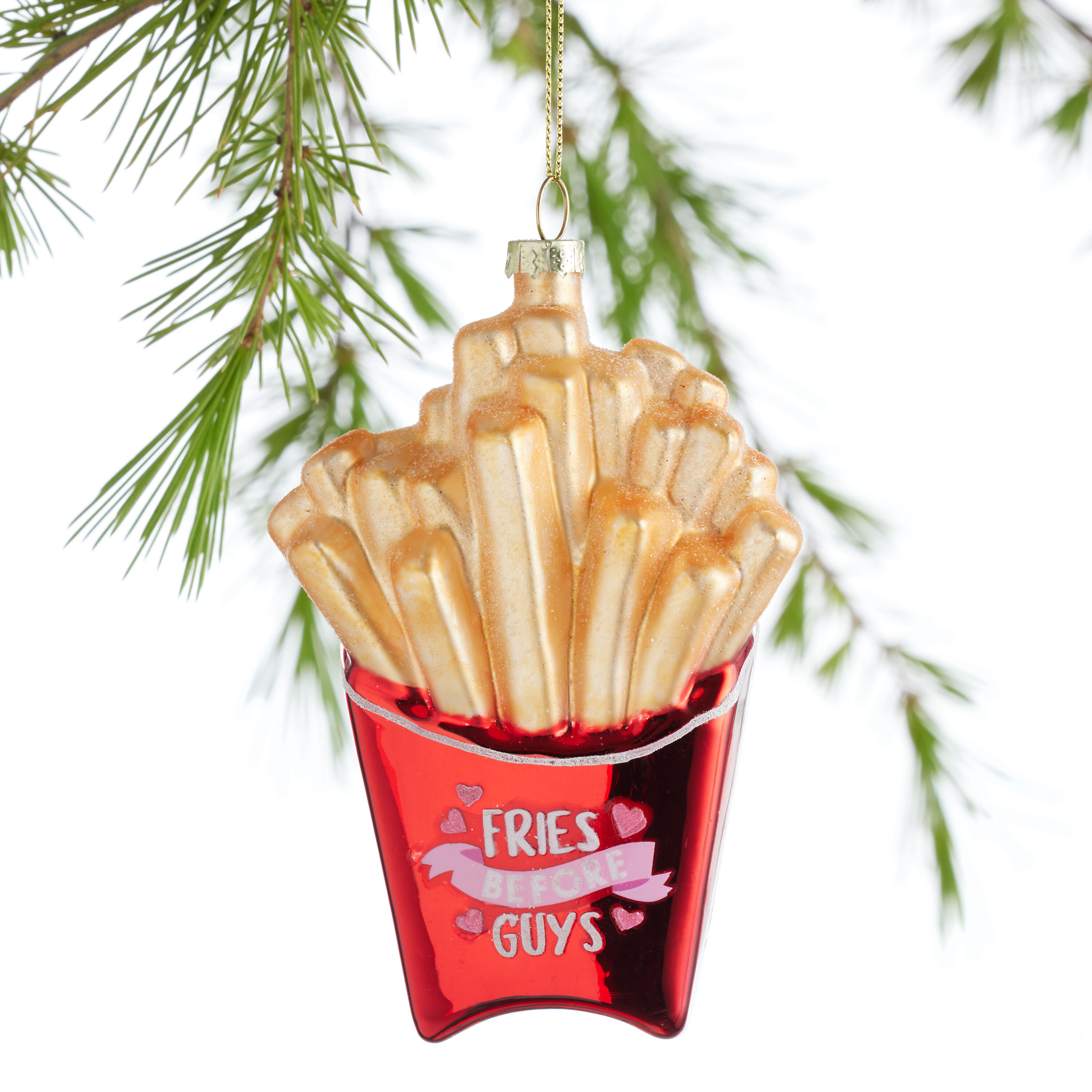 Glass Fries Before Guys Ornament image number 0