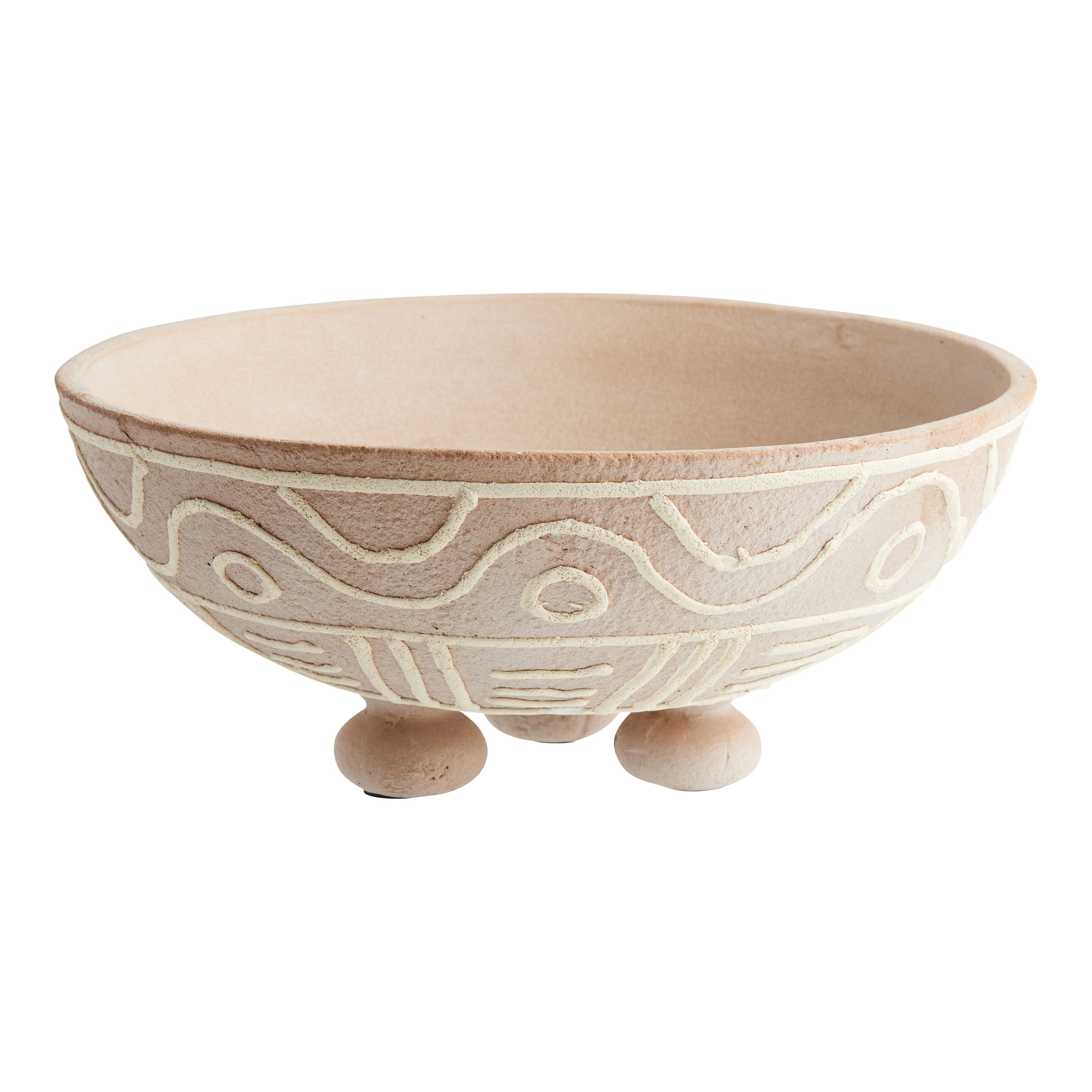 Hand Painted Terracotta Decorative Bowl image number 0