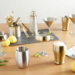 Orson Matte Gold Stainless Steel Martini Glass