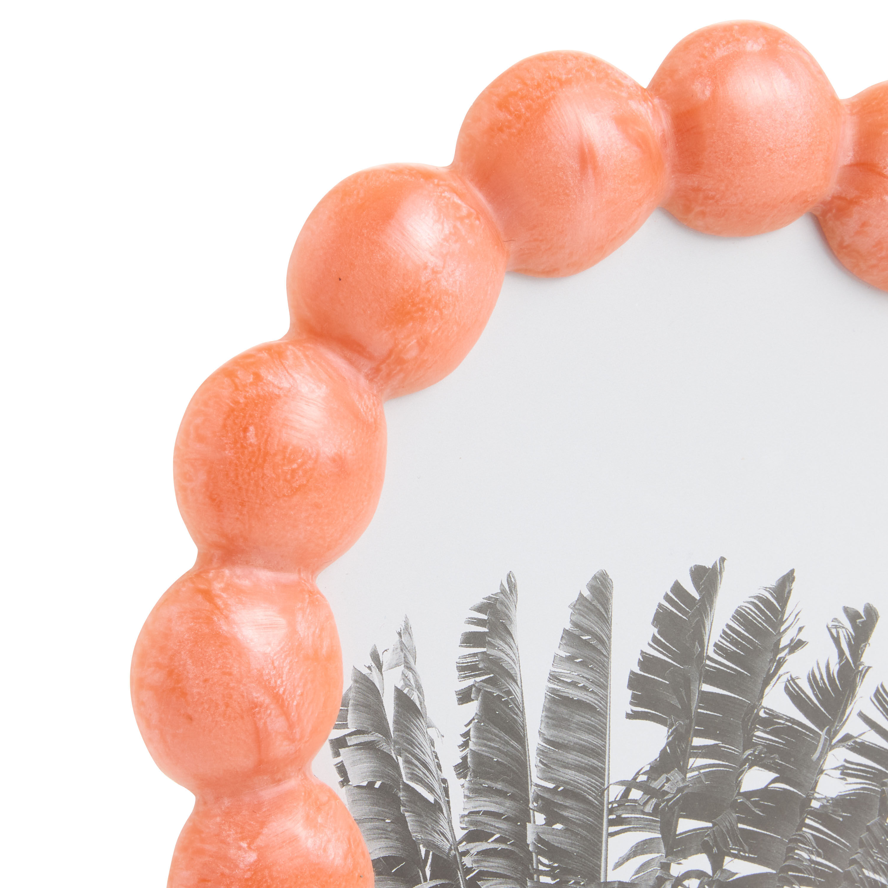 Mini Round Coral Bead Resin Retro Picture Frame image number 2