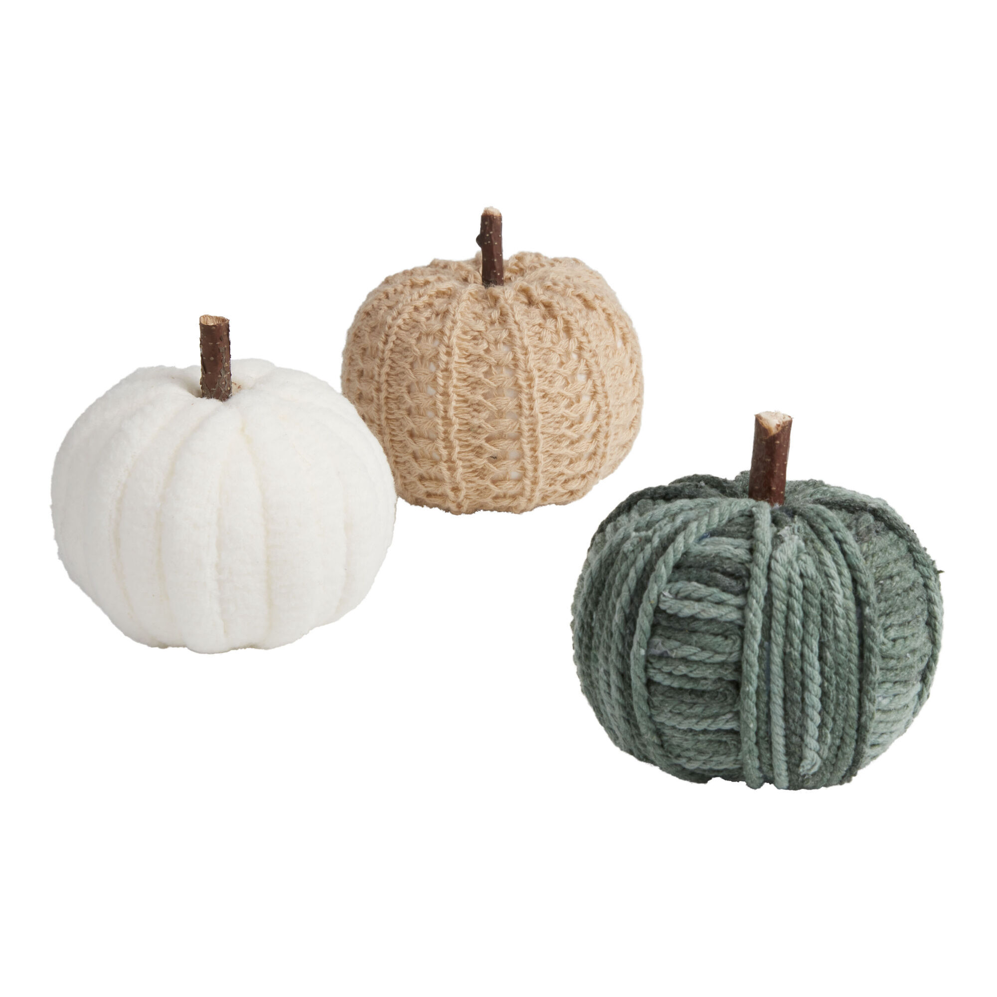 Mini Woven Pumpkin Decor 3 Pack image number 1