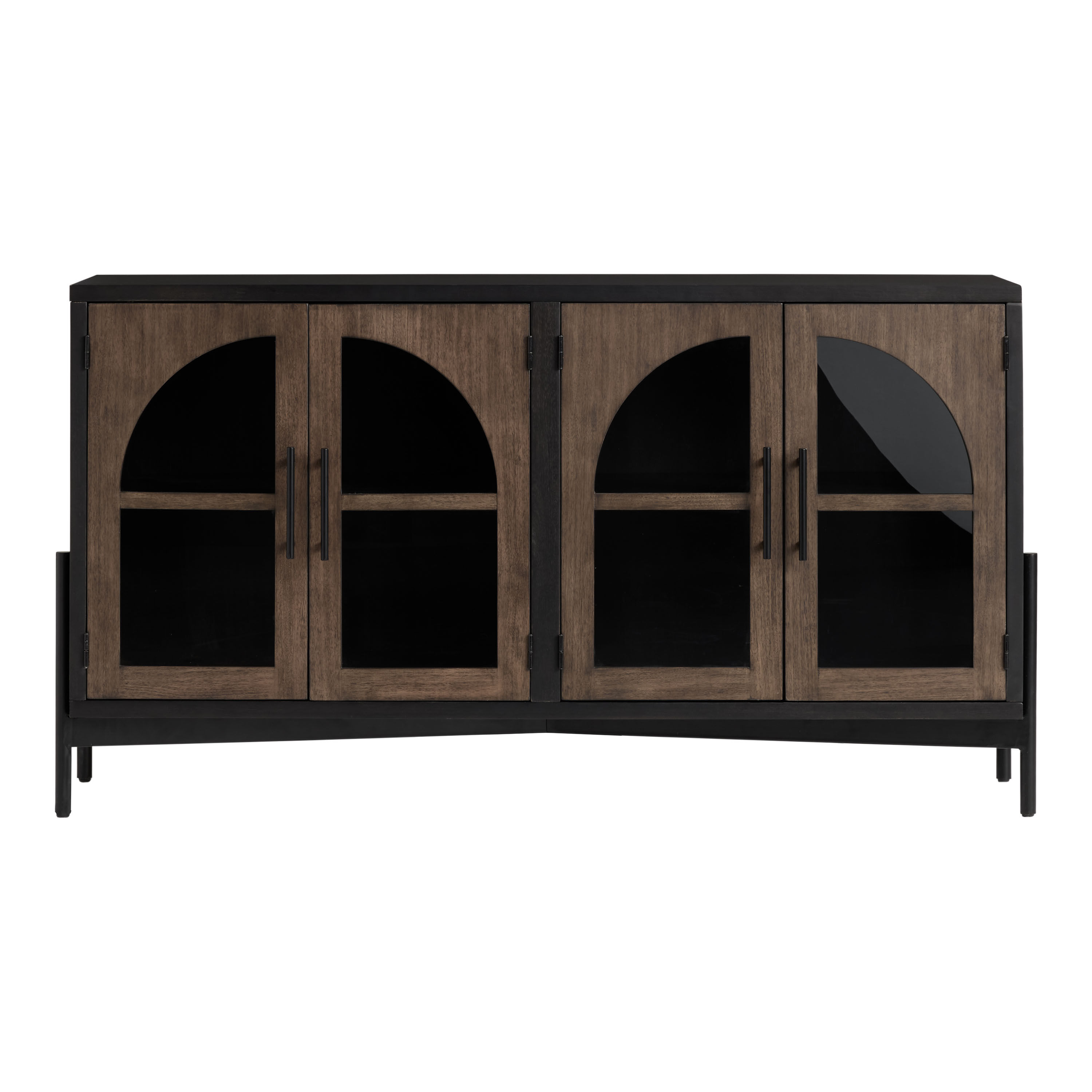 Amira Vintage Walnut and Charcoal Black Sideboard