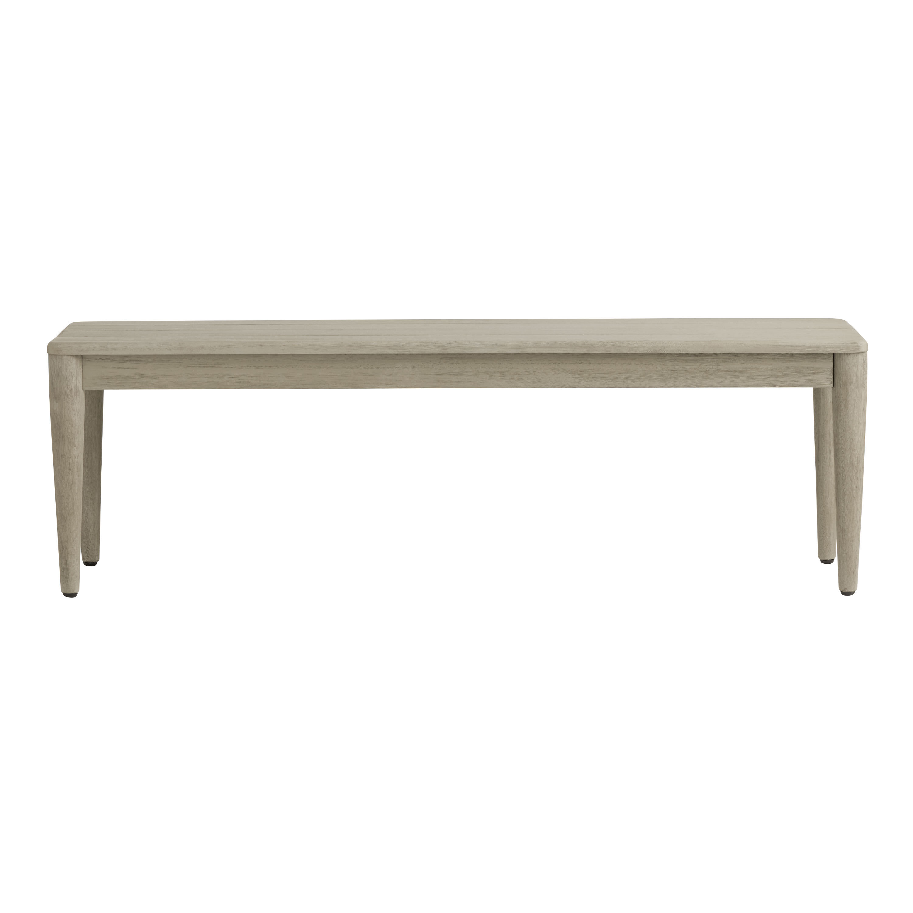 Miramar Light Graywash Eucalyptus Outdoor Dining Bench