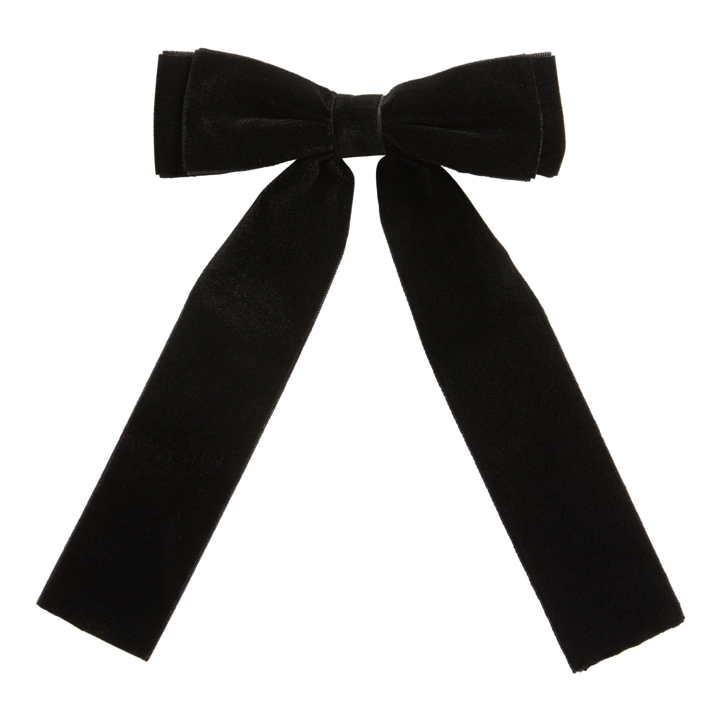 Black Velvet Bow Hair Clip image number 0