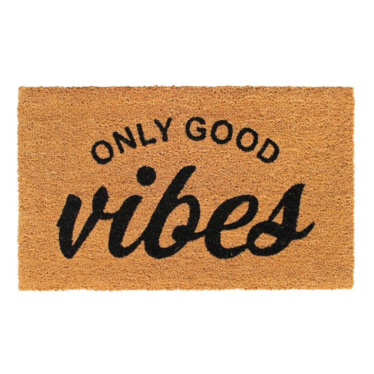 Only Good Vibes Coir Doormat image number 1
