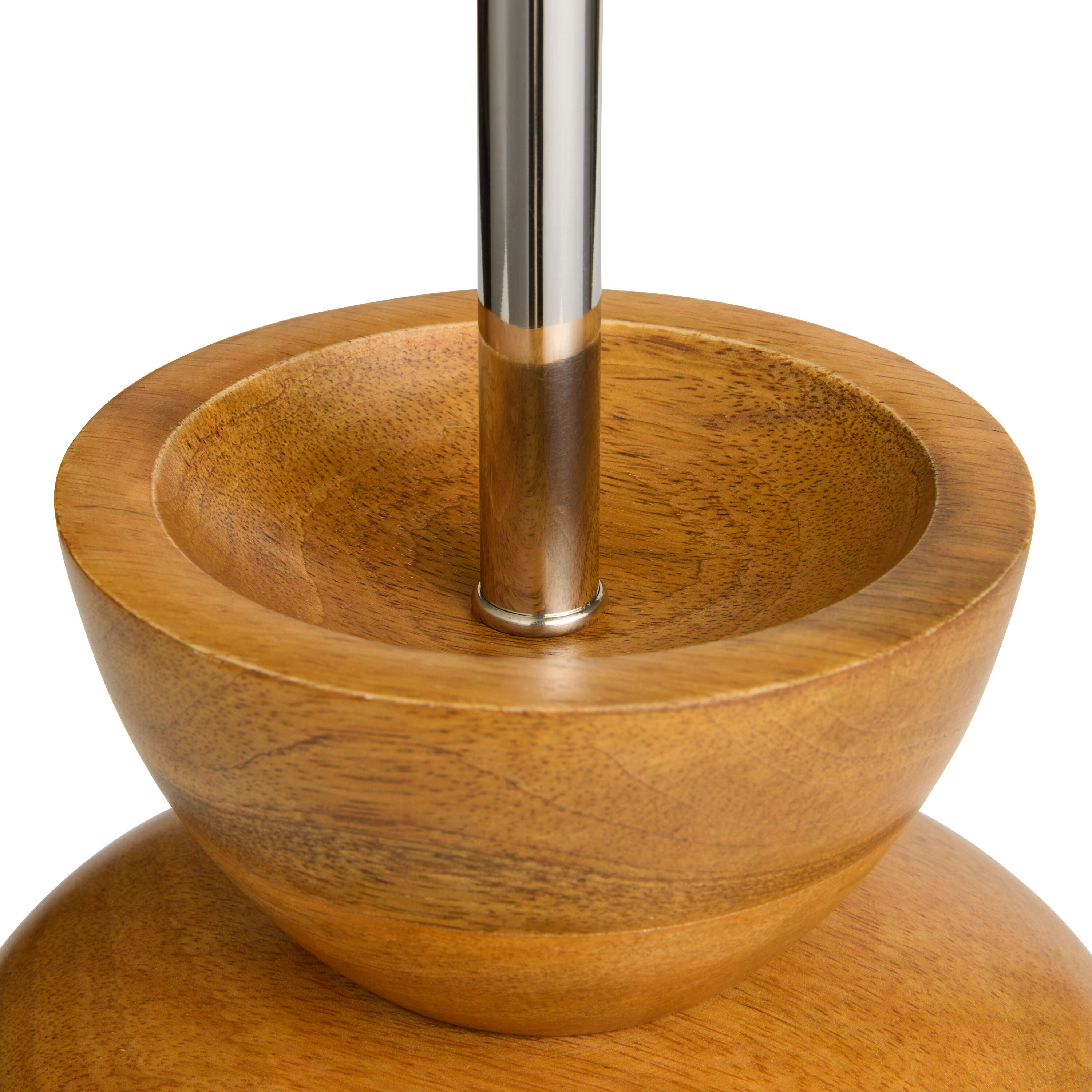 Natural Mango Wood Stacked Geo Table Lamp Base by World Market