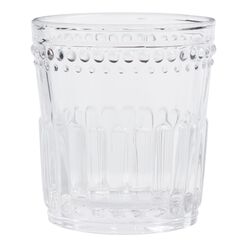 Clear Pressed Double Old Fashioned Glass Set of 4