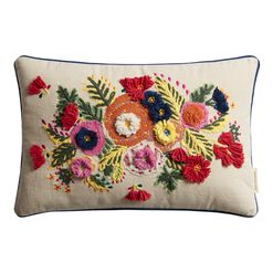Multicolor Floral Burst Lumbar Pillow