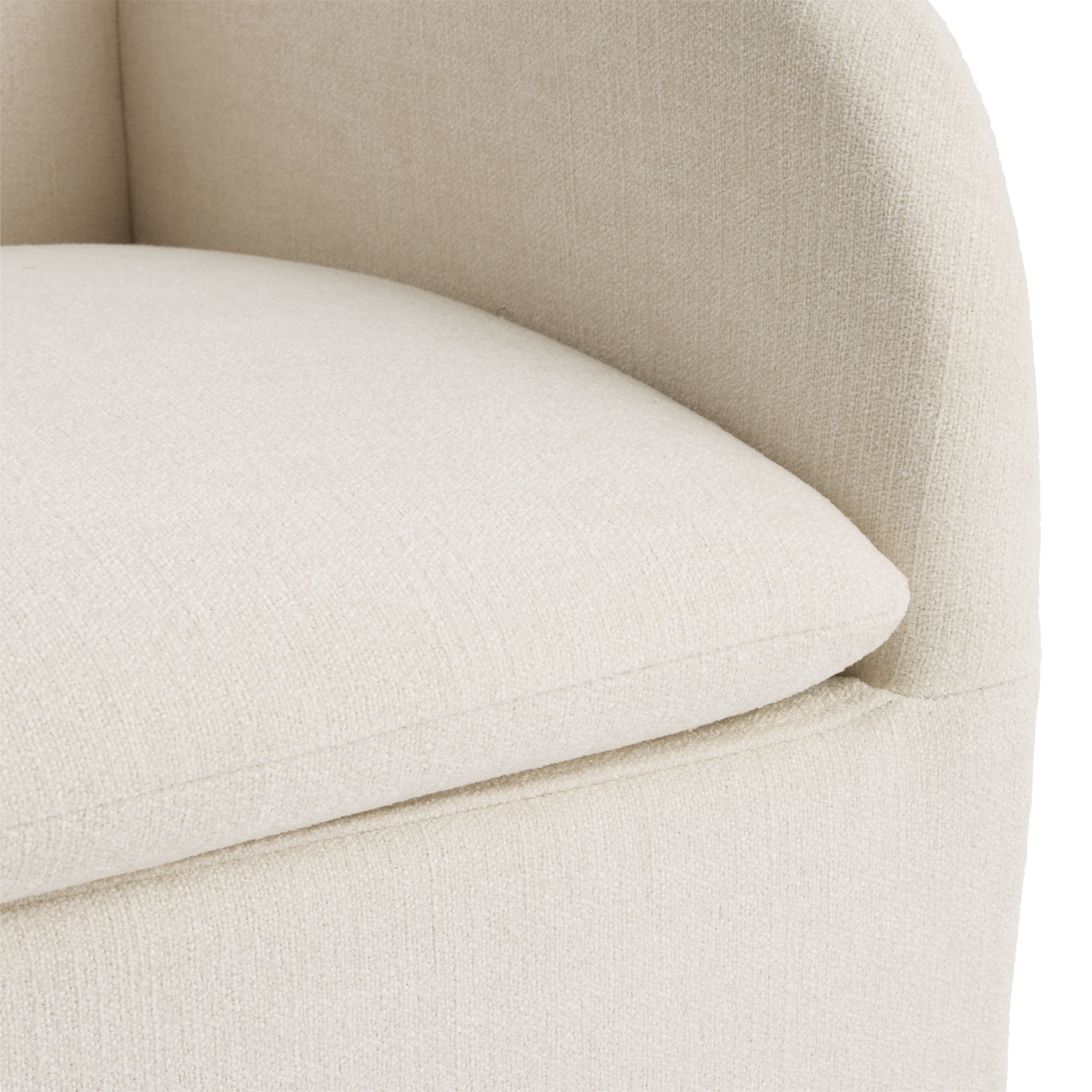 Arielle Textured Woven Upholstered Rolling Dining Chair image number 4