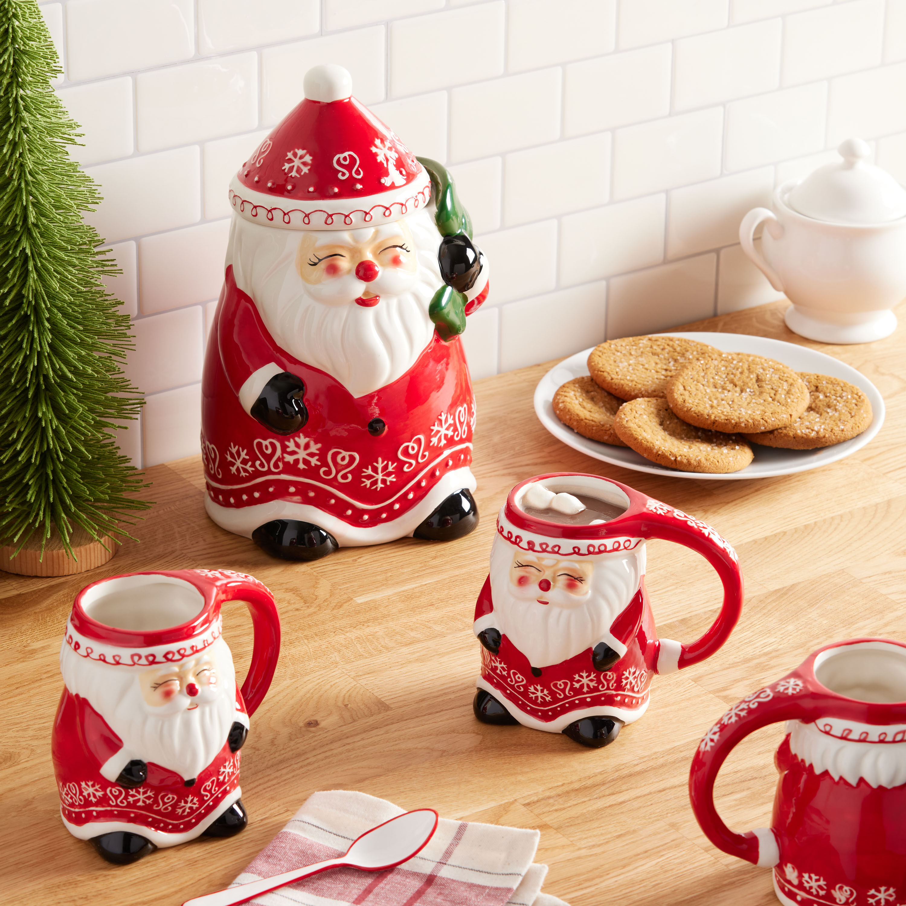 Holiday 2023 Ceramic Santa Claus Figural Cookie Jar image number 1