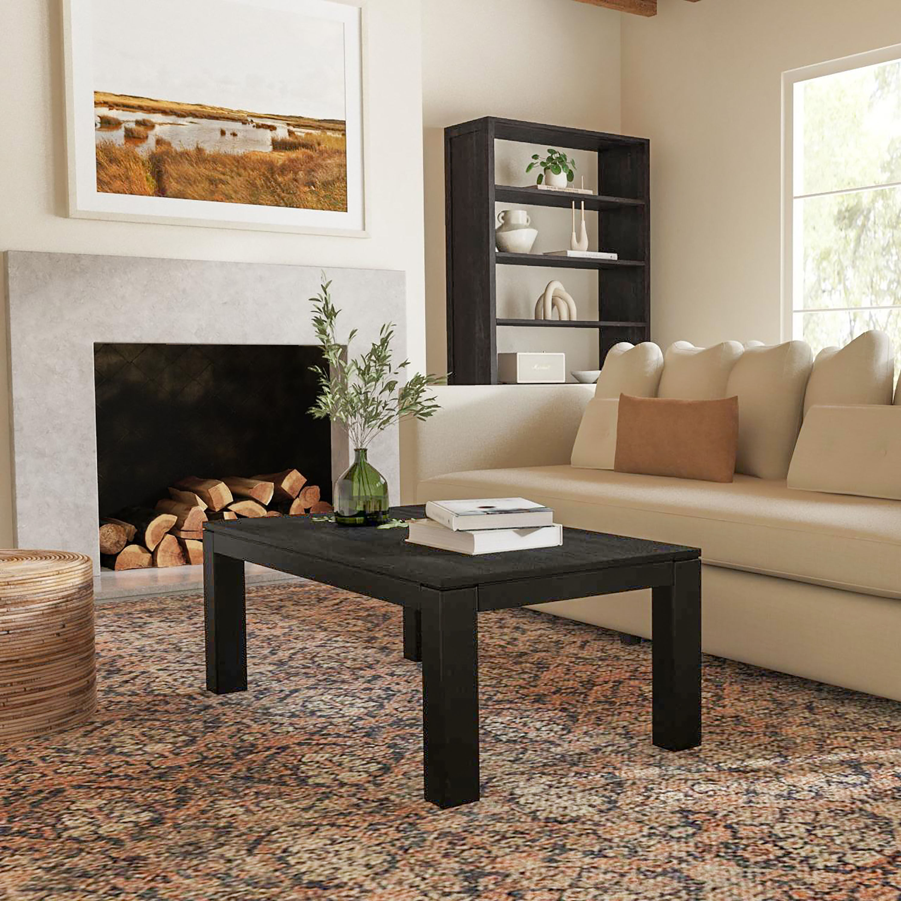 Large mango wood coffee table deals