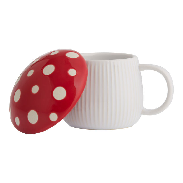 Mushroom Lidded Ceramic Espresso Mug image number 3
