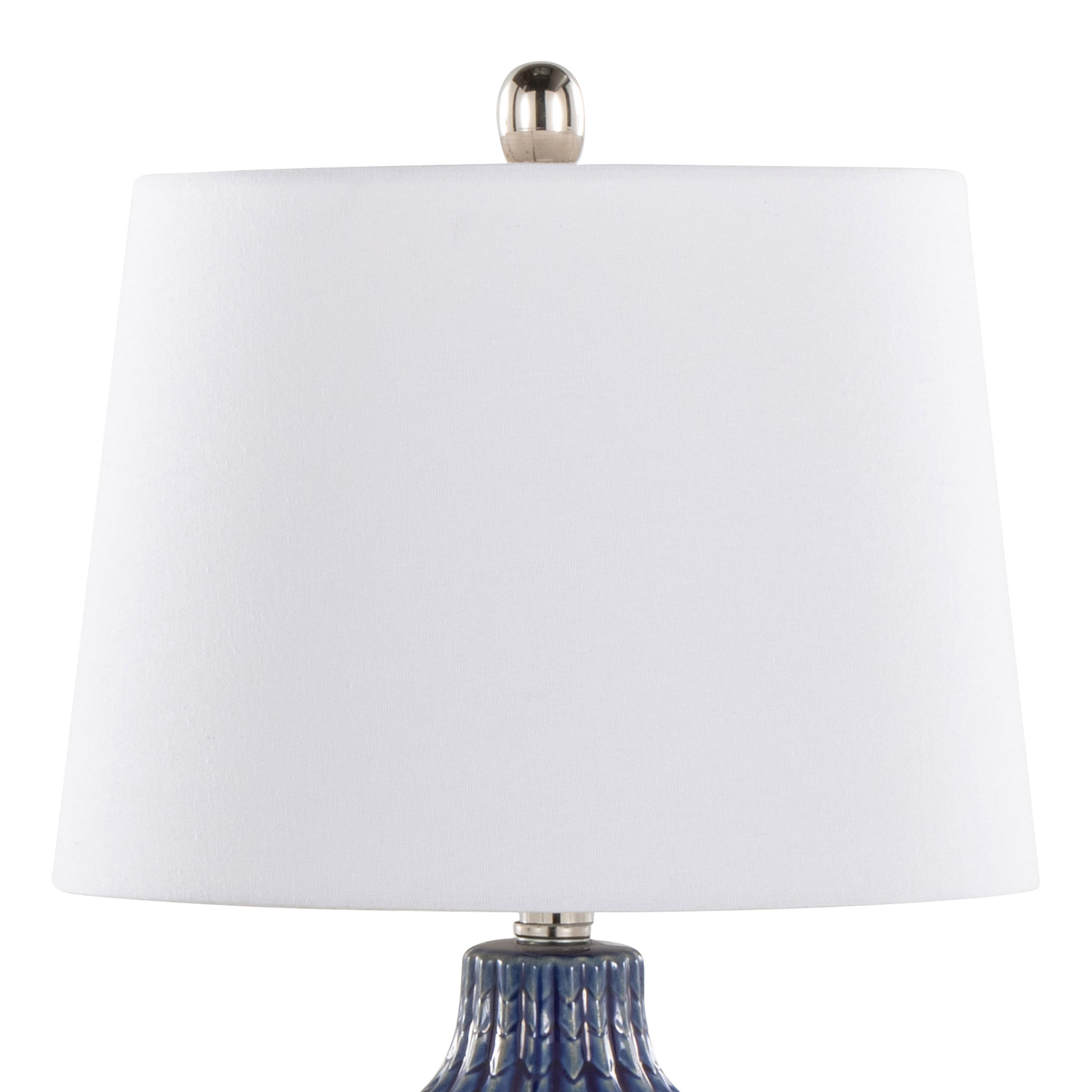 Azul Textured Ceramic Table Lamp 2 Piece Set image number 3
