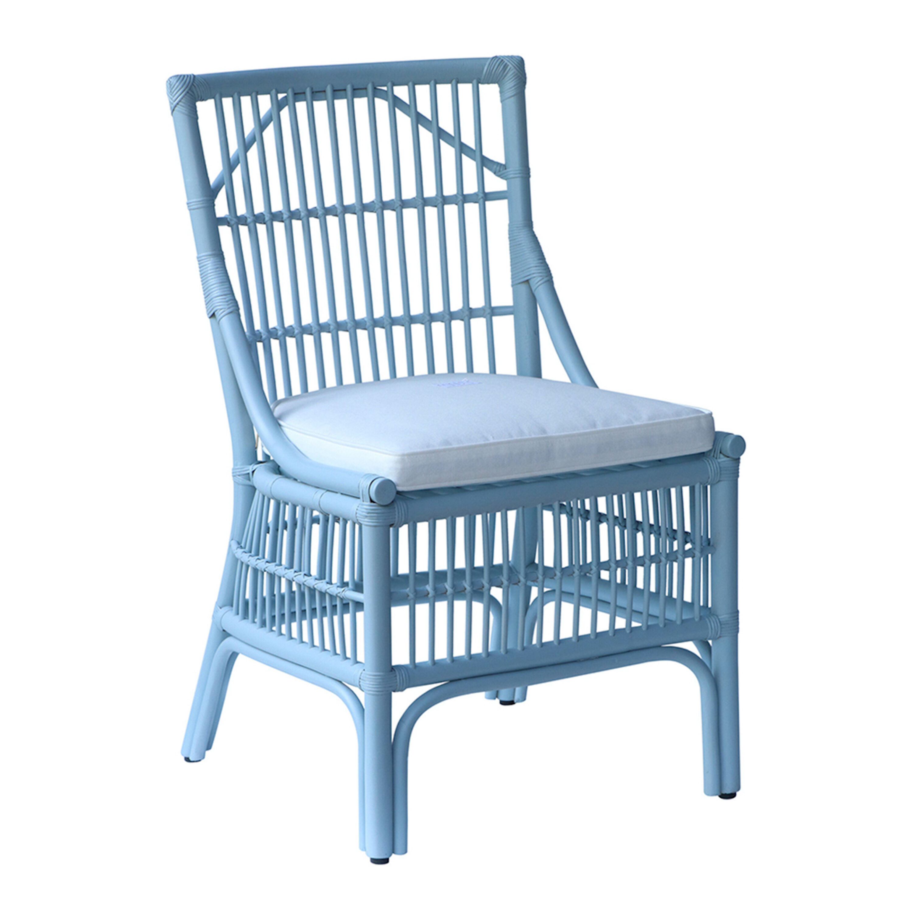 Cunard Rattan Slat Back Upholstered Dining Chair 2 Piece Set image number 0