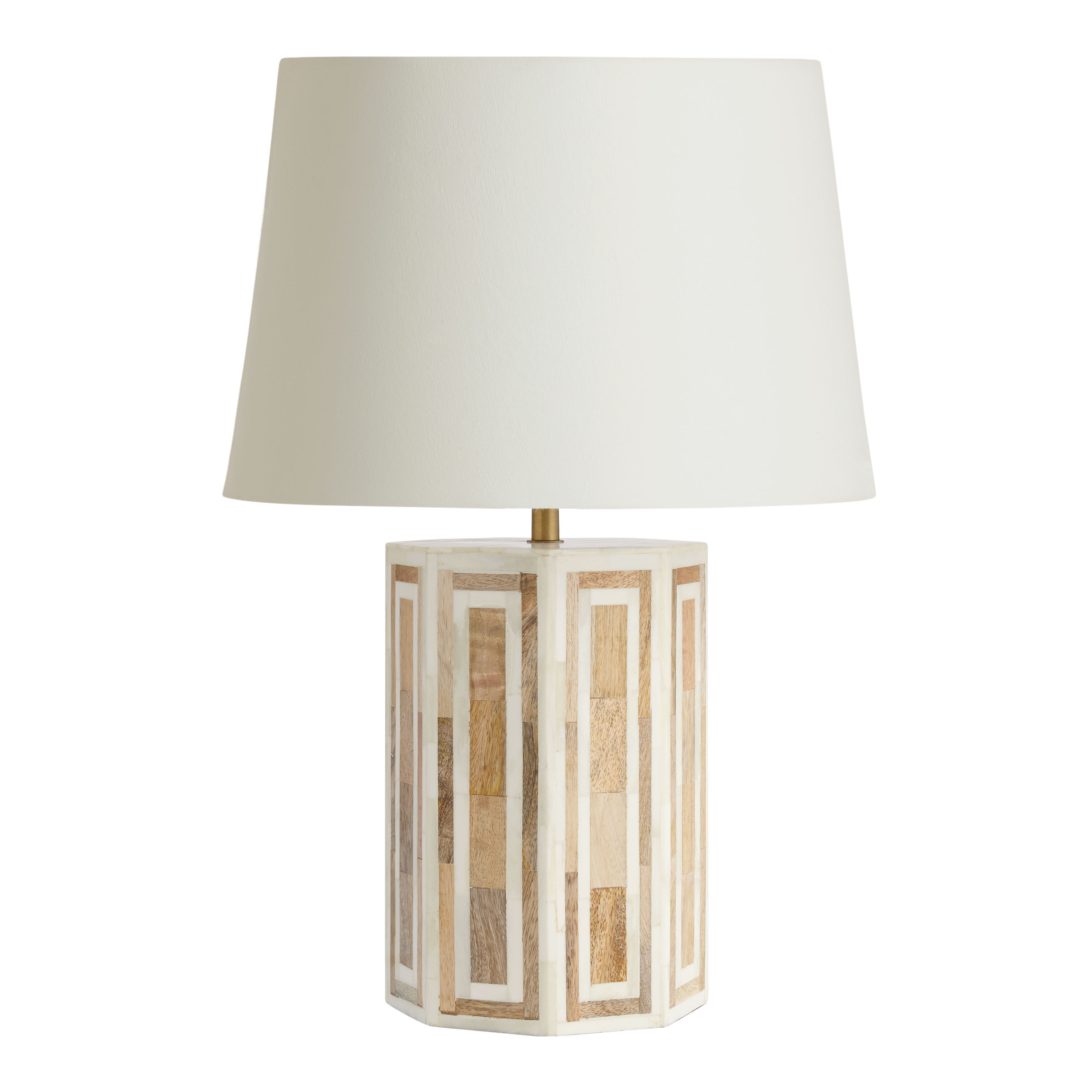Bone inlay lamp base sale