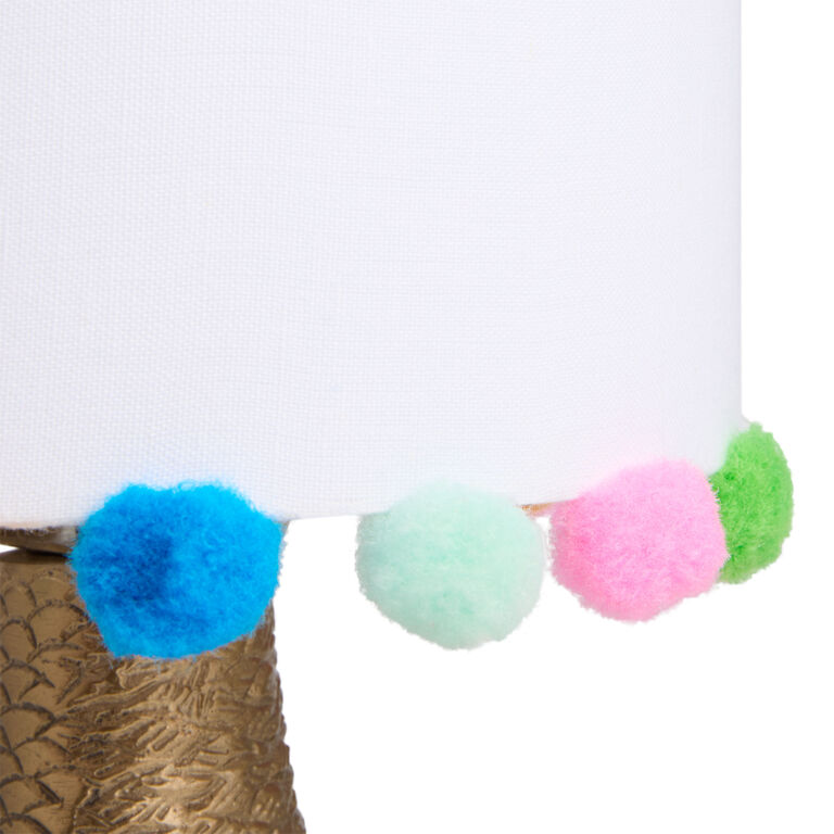 Golden Brass Metal Llama Shaped Pom-Pom Shade Table Lamp image number 4