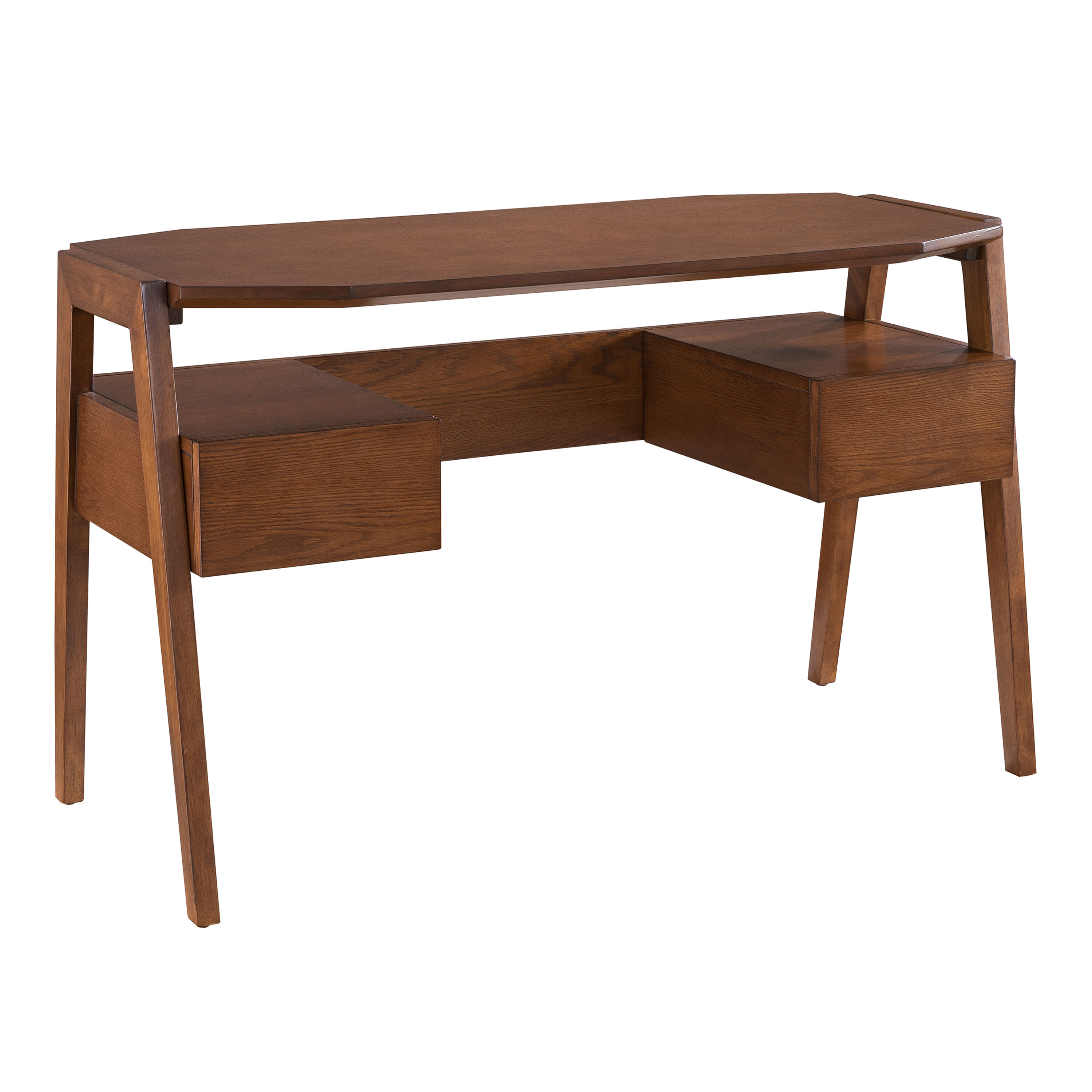 Baylis Wood Mid Century Desk With Drawers World Market