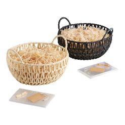 Round Open Weave Gift Basket Kit With Handles