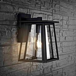 Stern Black Metal Outdoor Wall Sconce