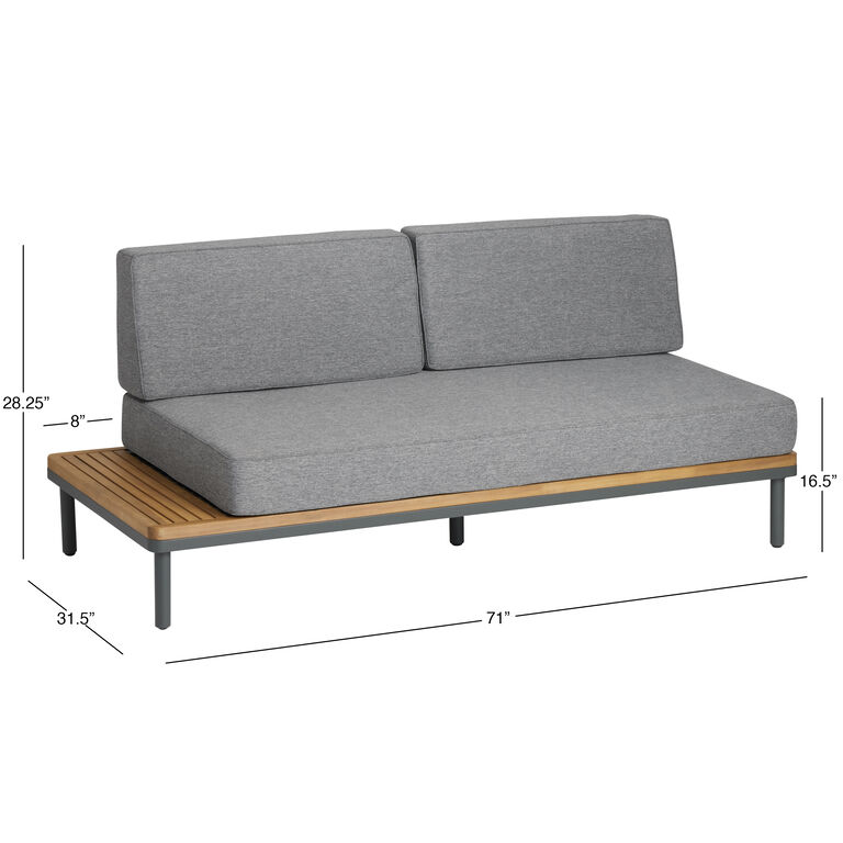 Andorra Reversible Modular Outdoor Sofa with Table image number 9