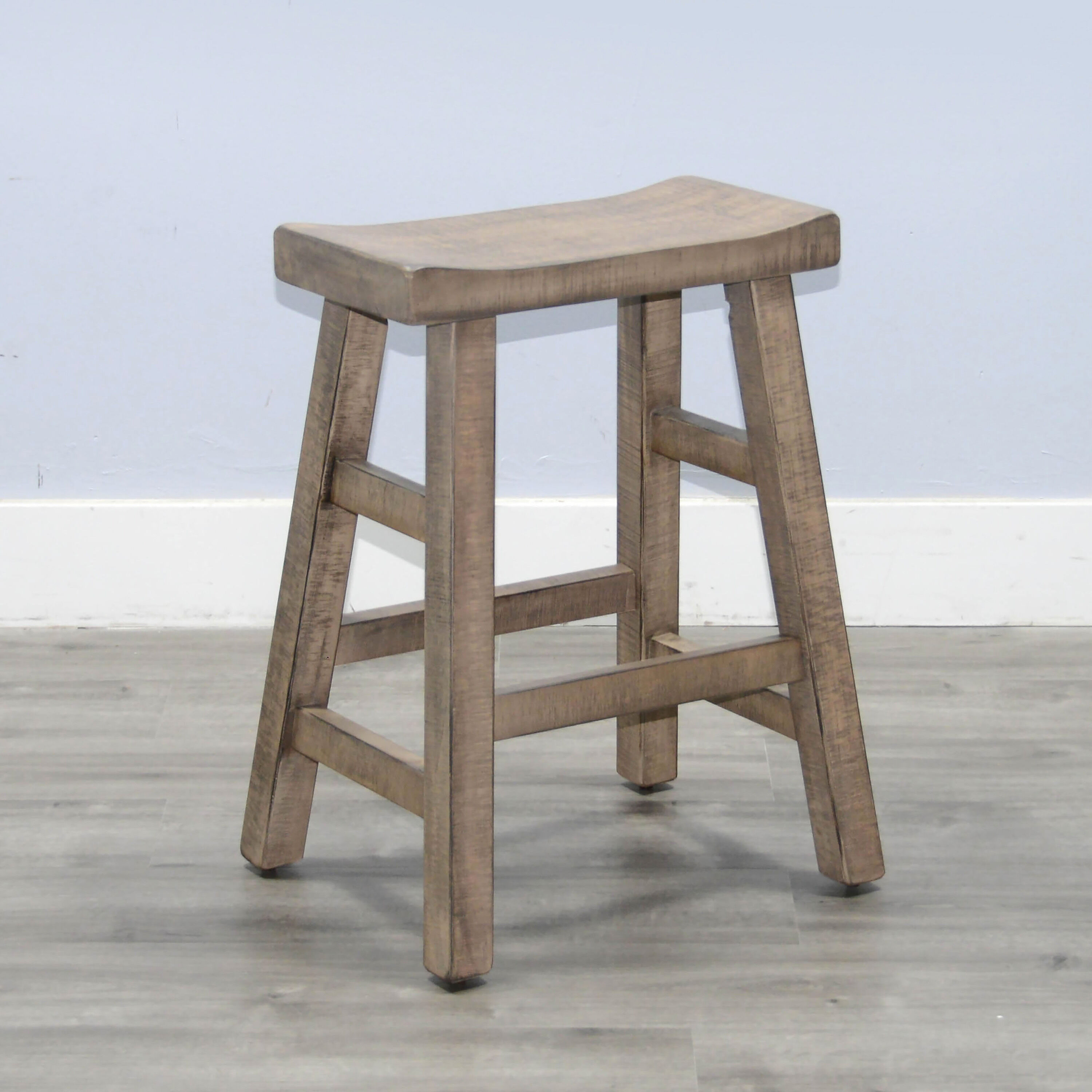 Wood saddle seat counter stool outlet