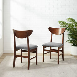James Wood Mid Century Upholstered Dining Chair 2 Piece Set