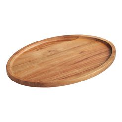 Oval Acacia Wood Trencher Cutting Board