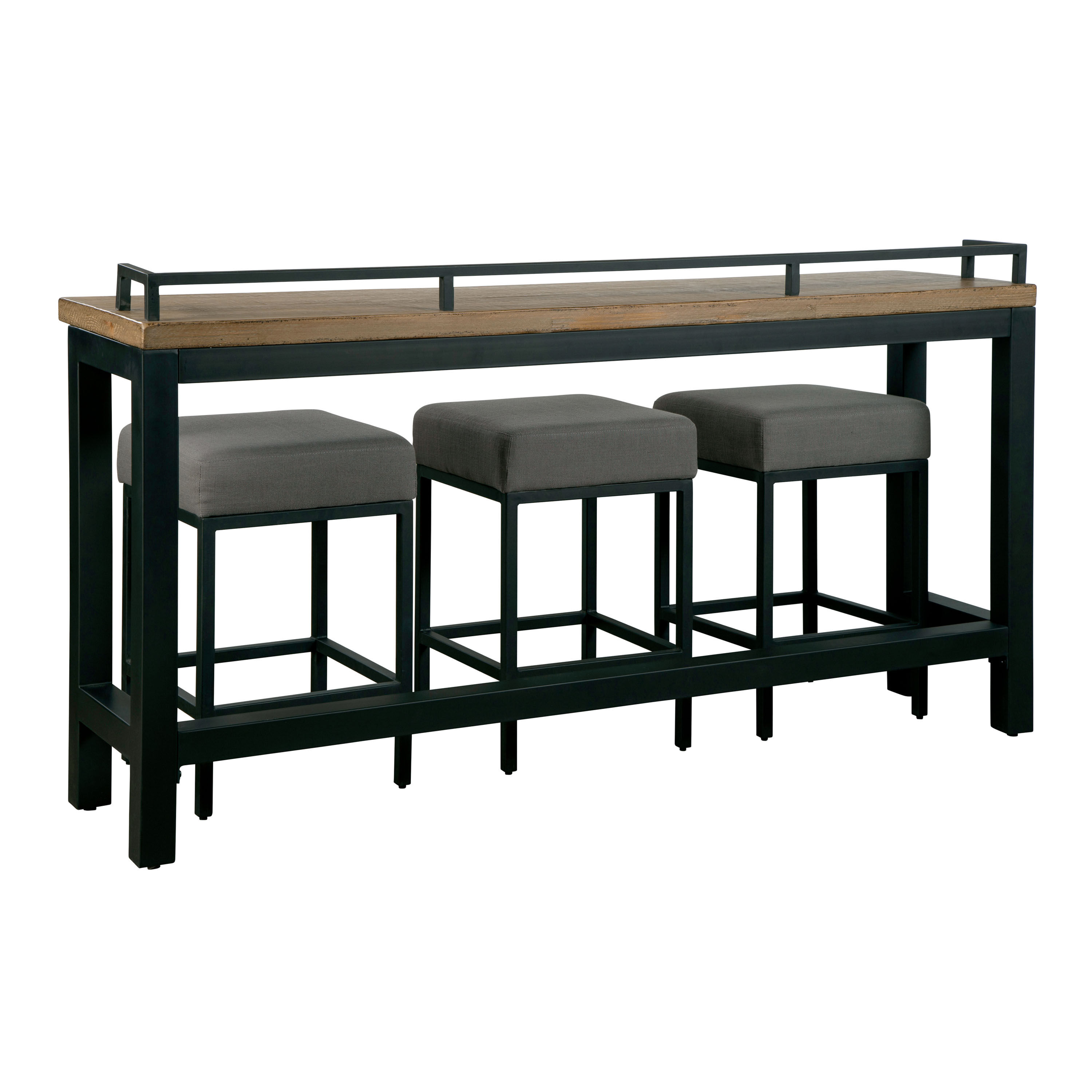 Bennett Reclaimed Pine and Metal Counter Height Dining Table