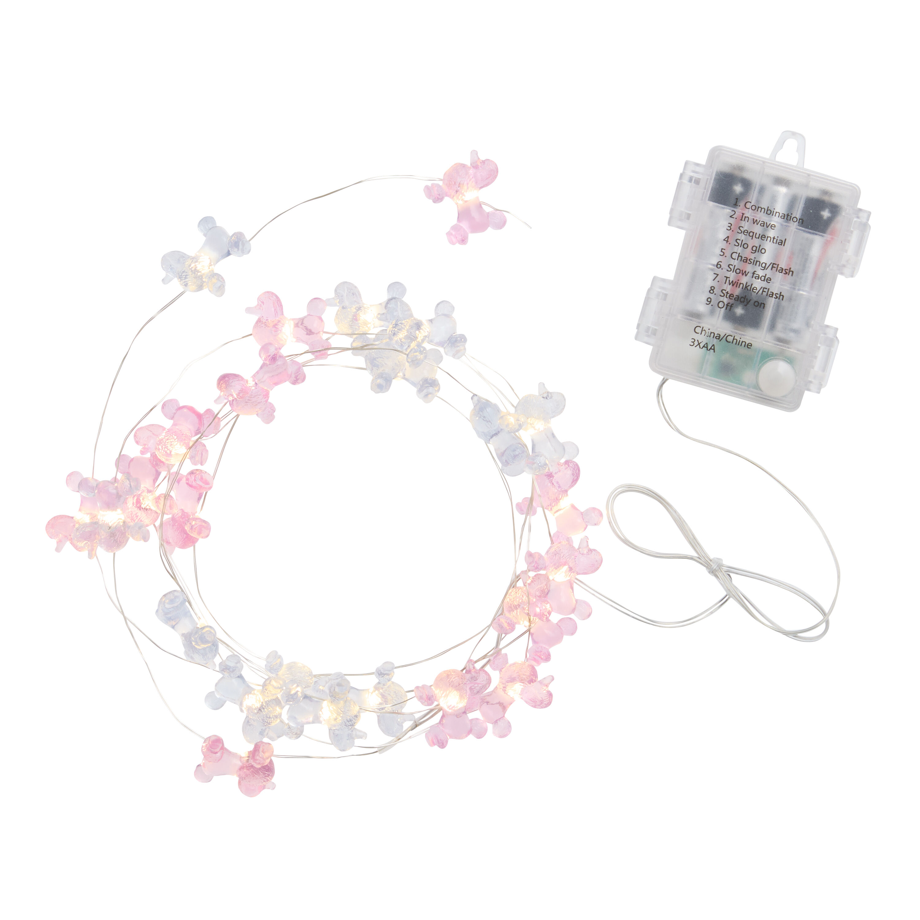 Multicolor Shaped Micro LED Battery Operated String Lights image number 0