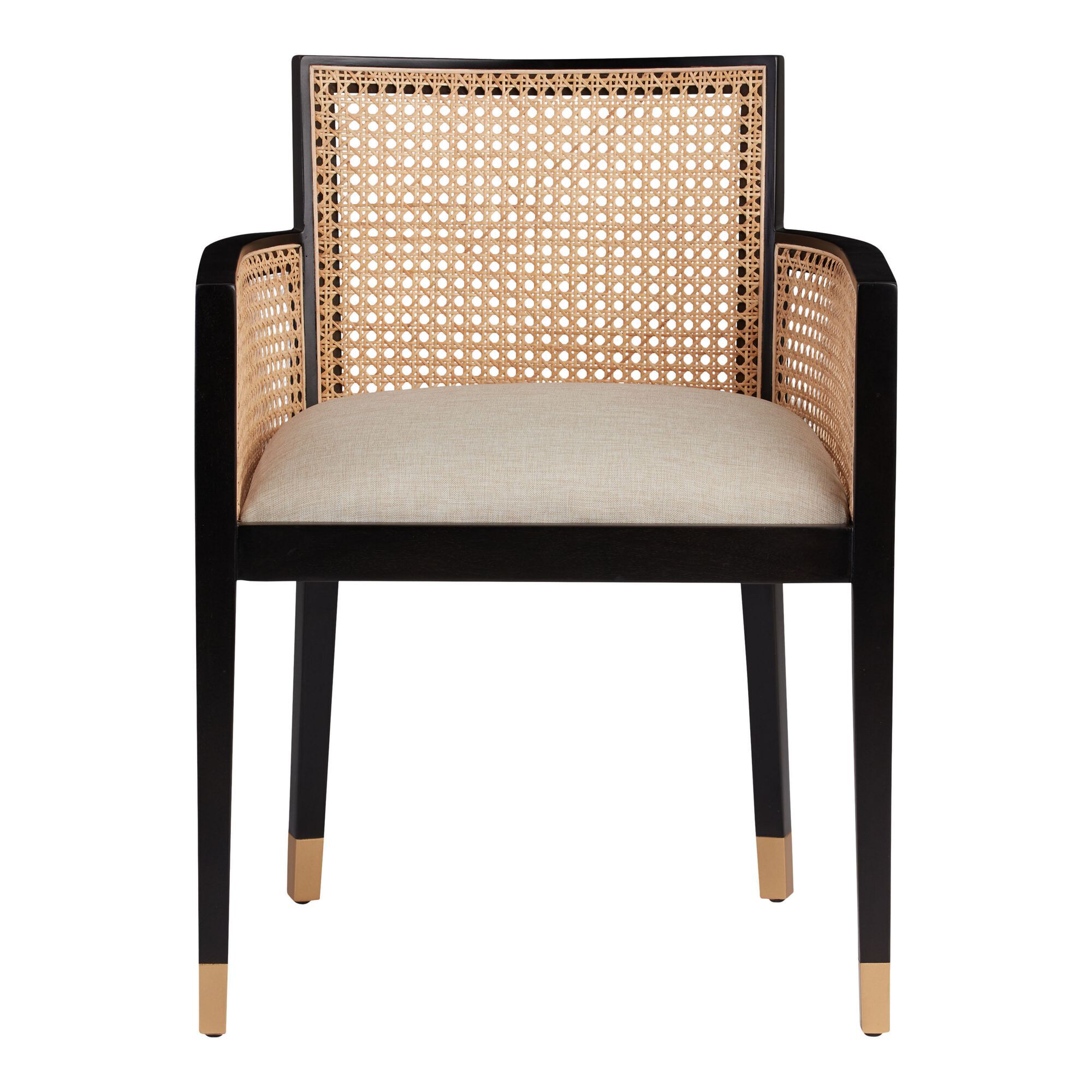 Black cane back shop chair