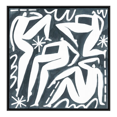 Playful Figures by Chloe Watts Framed Canvas Wall Art Playful Figures by Chloe Watts Framed Canvas Wall Art