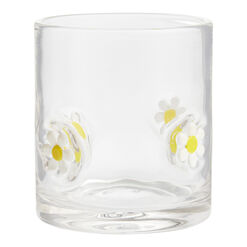 Daisy Inlay Double Old Fashioned Glass