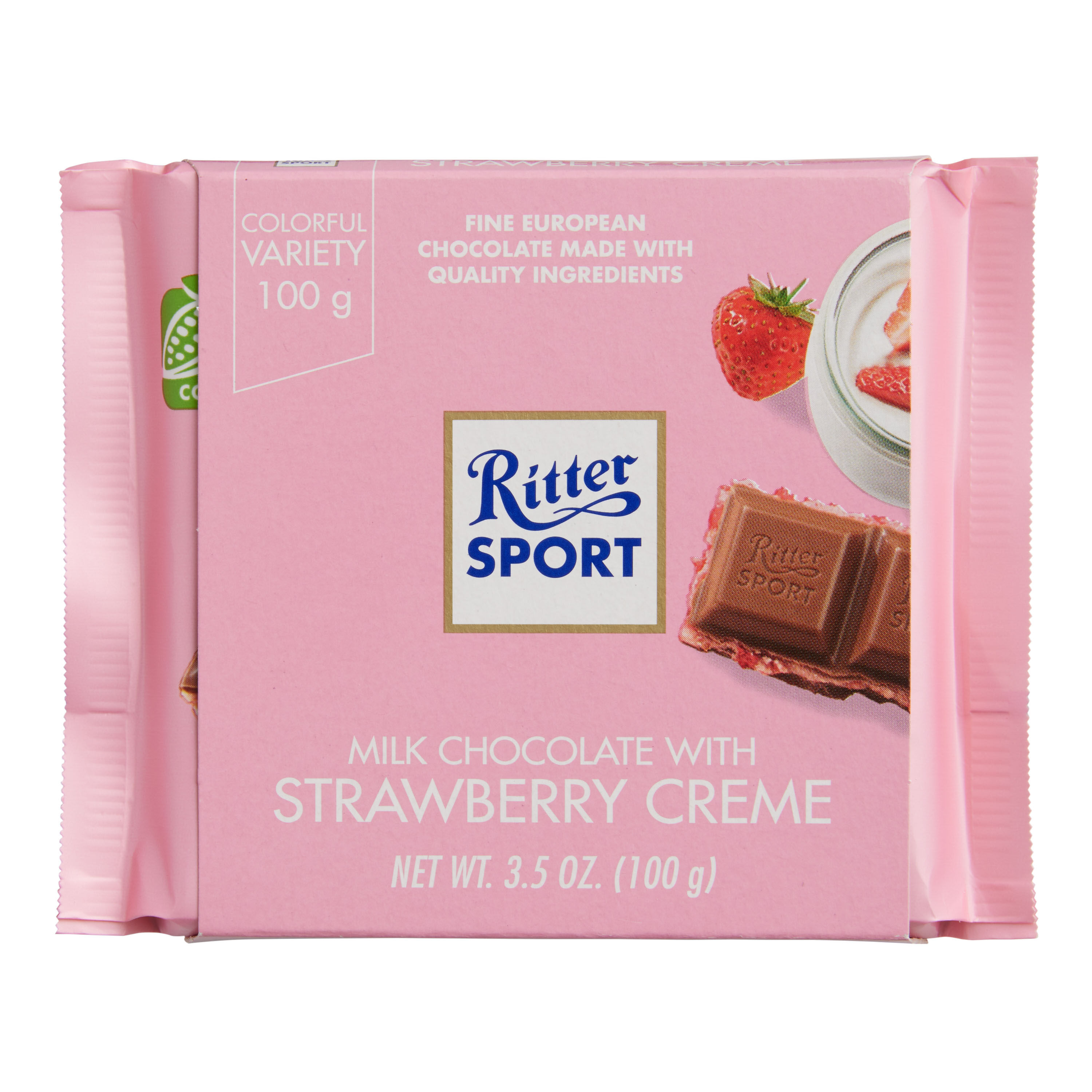 Ritter Sport Strawberry Creme Milk Chocolate Bar image number 0