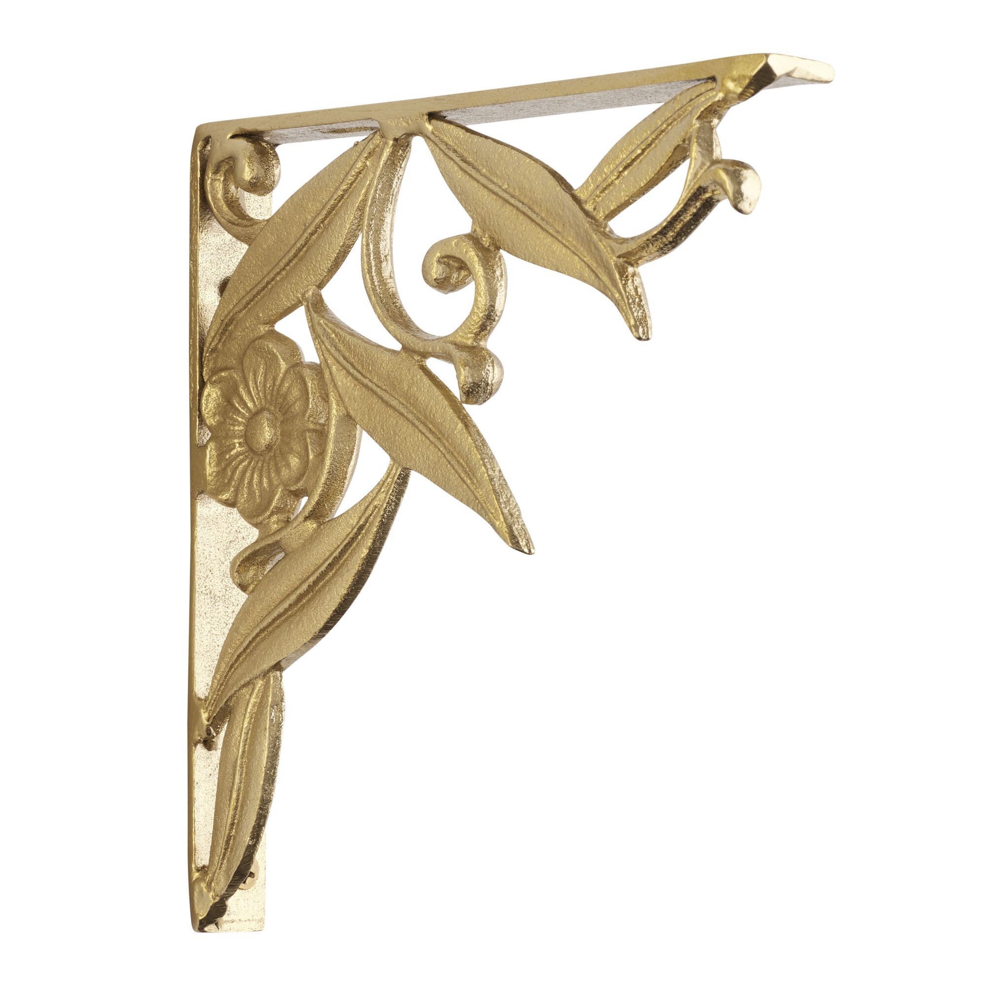 Gold Metal Botanical Mix & Match Shelf Brackets 2 Pack image number 2