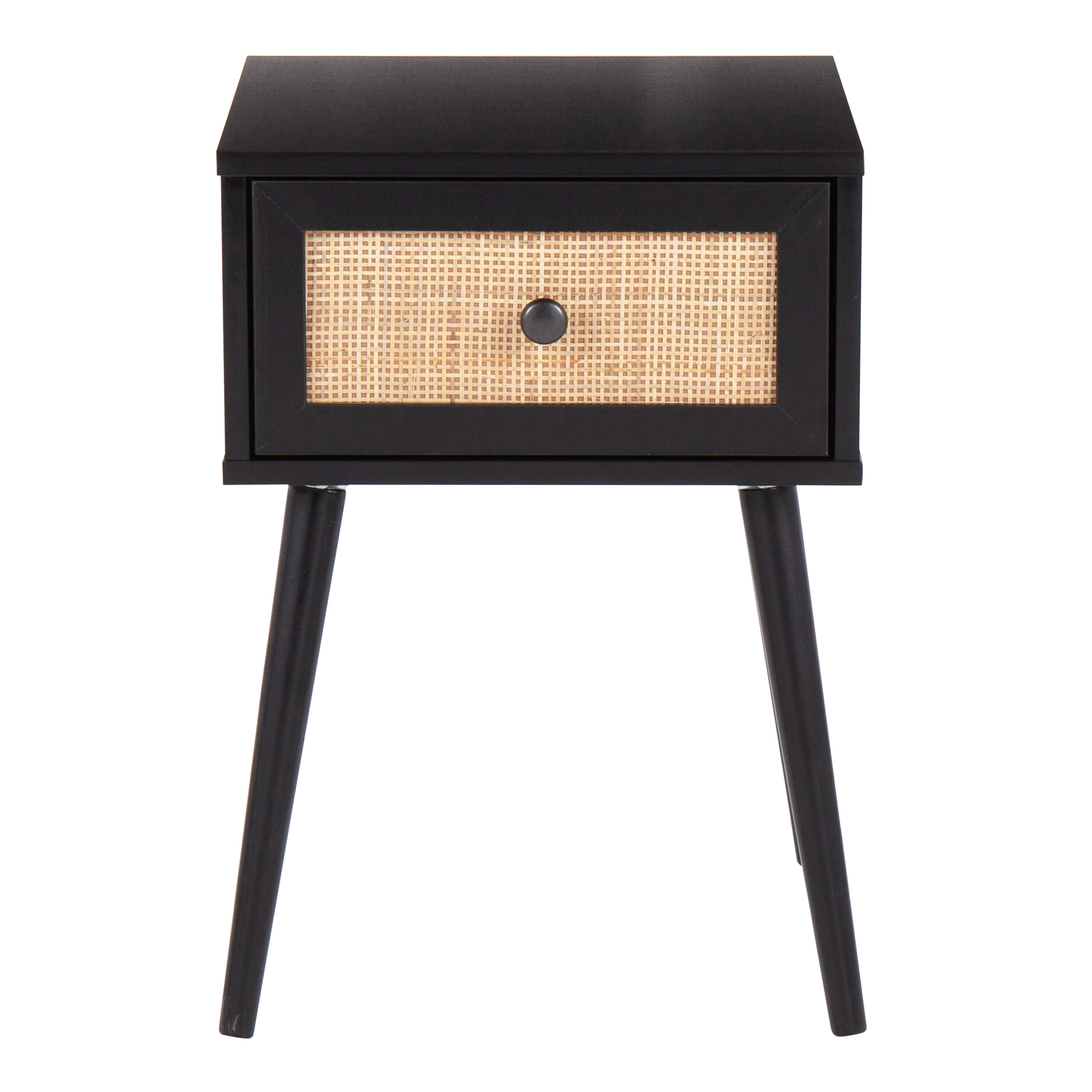 Mia Cane Front End Table with Drawer by World Market