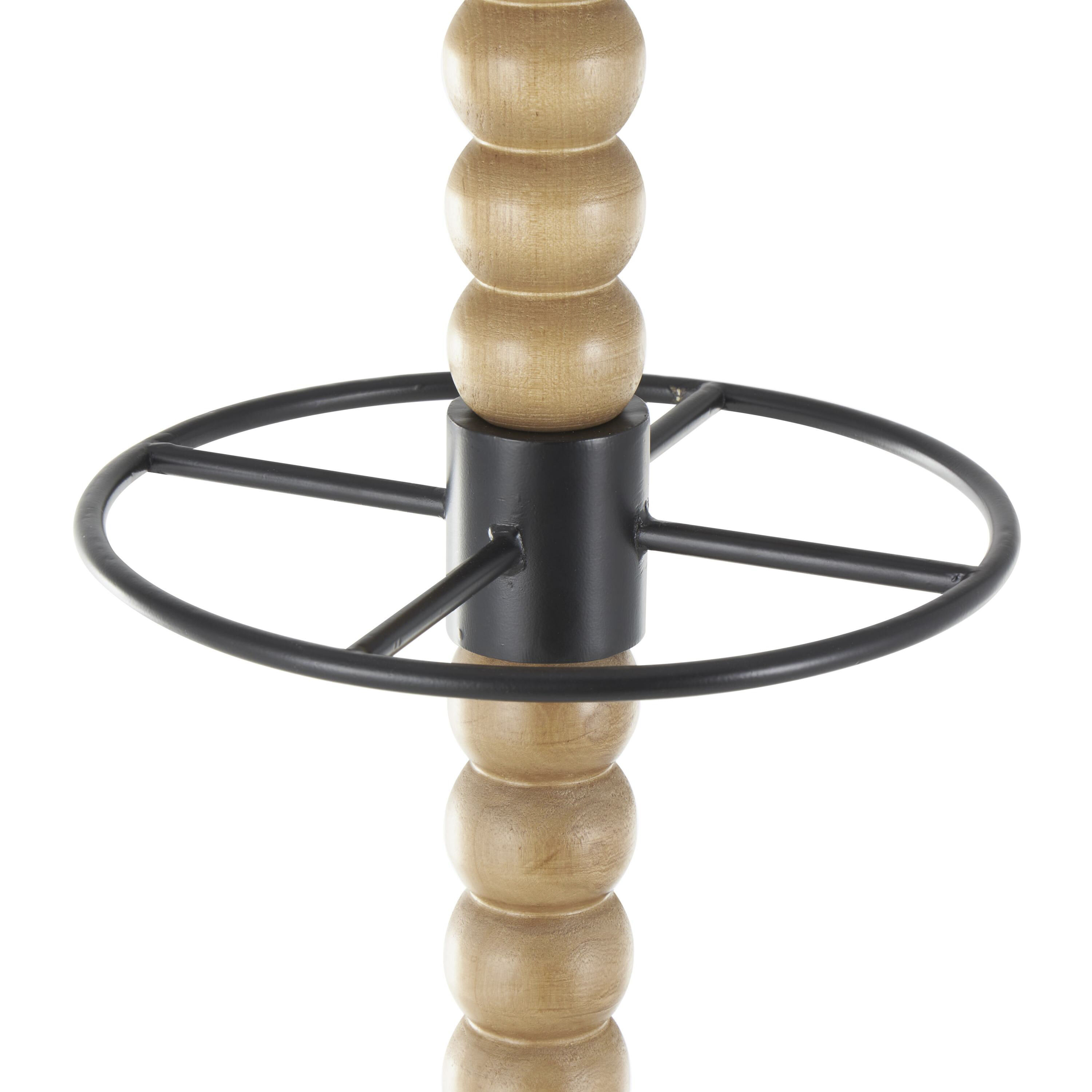 Cassian Natural Wood and Black Metal Coat Rack image number 3